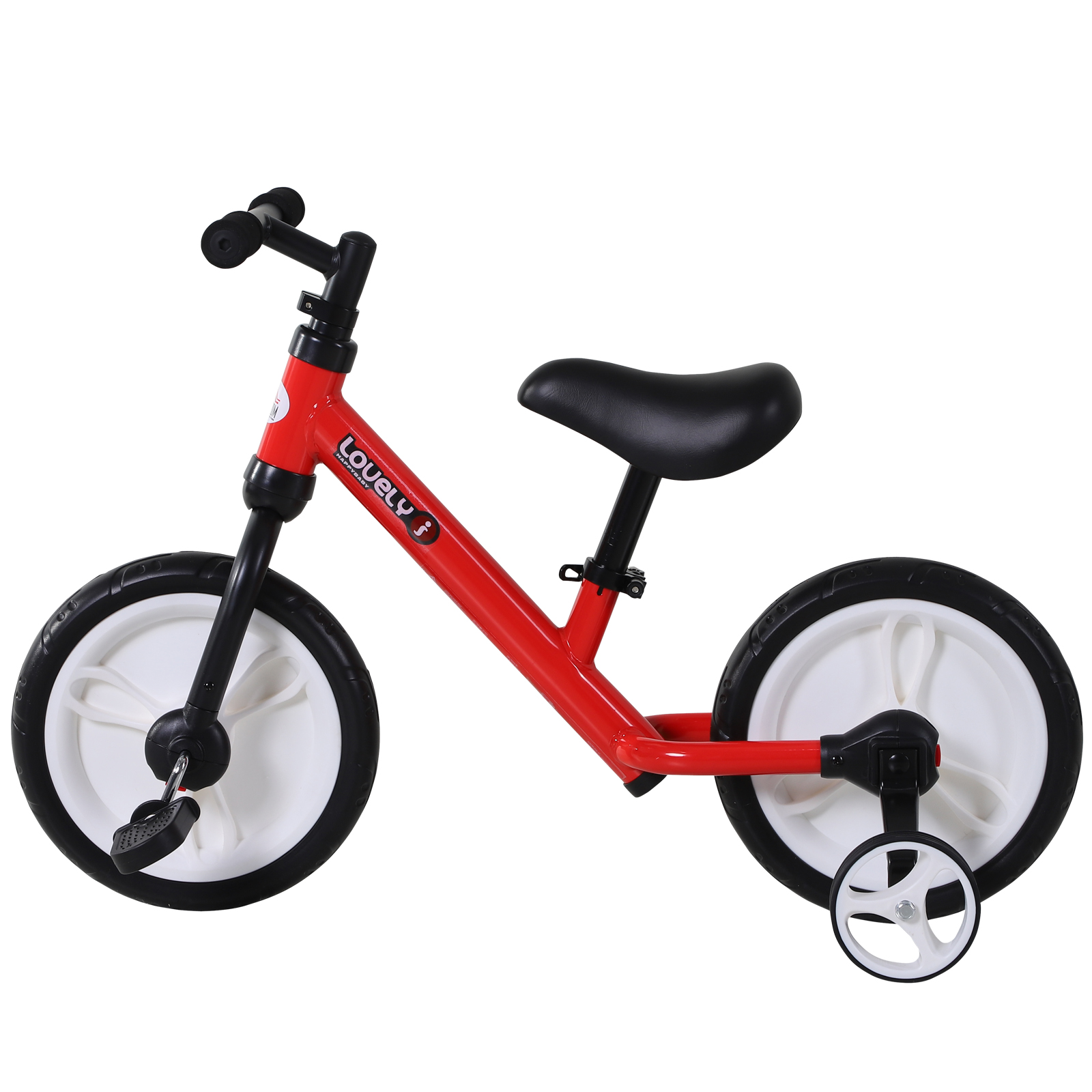 11 Inch Kids Balance Bike Training Pedal Bicycle W/ Removable Stabilizers EVA — image 5