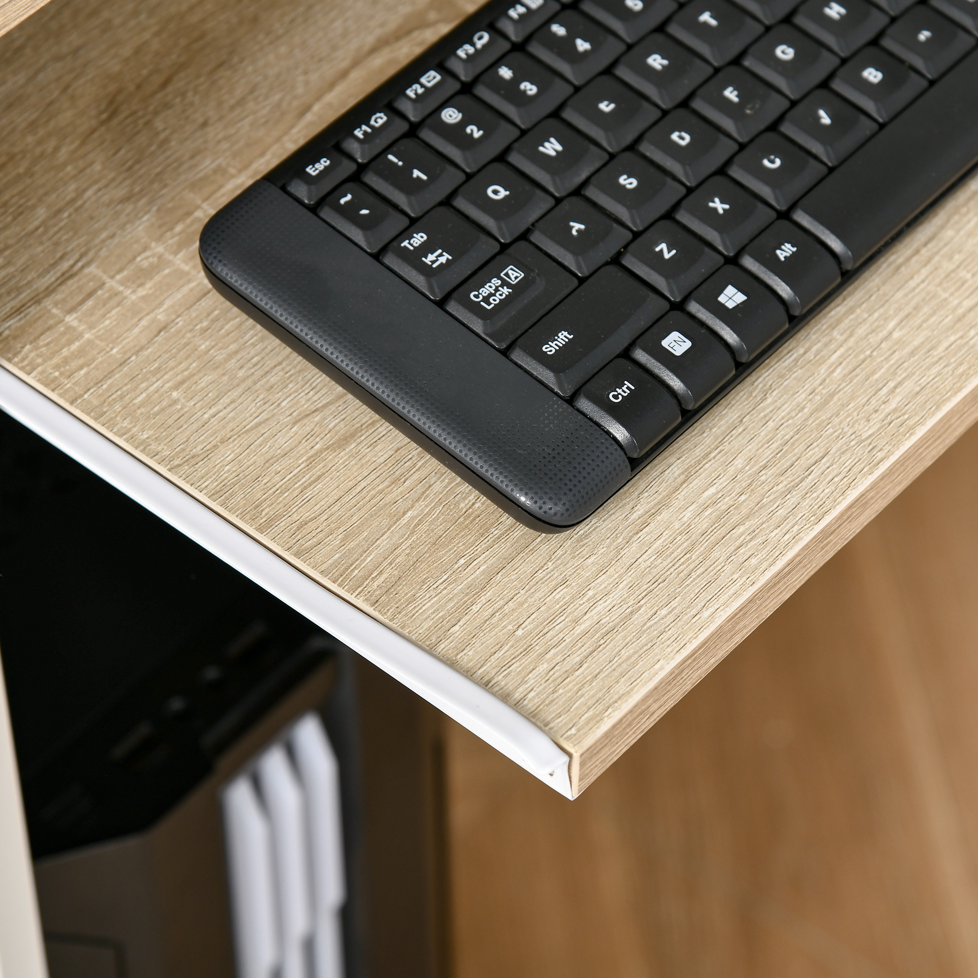 80cm Compact Computer Desk With Keyboard Tray,Home Office