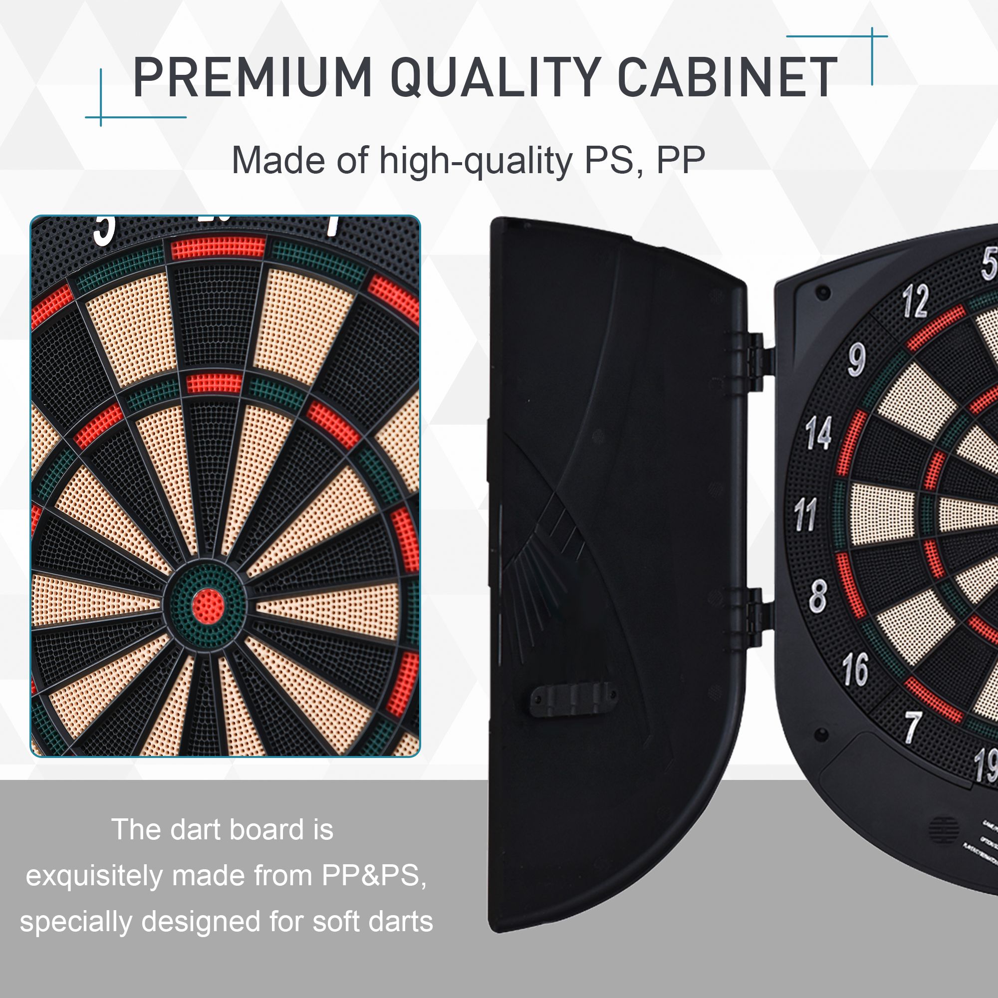 Electronic Dartboard Set 26 Games And 185 Variations With 6 Darts Cabinet — image 2