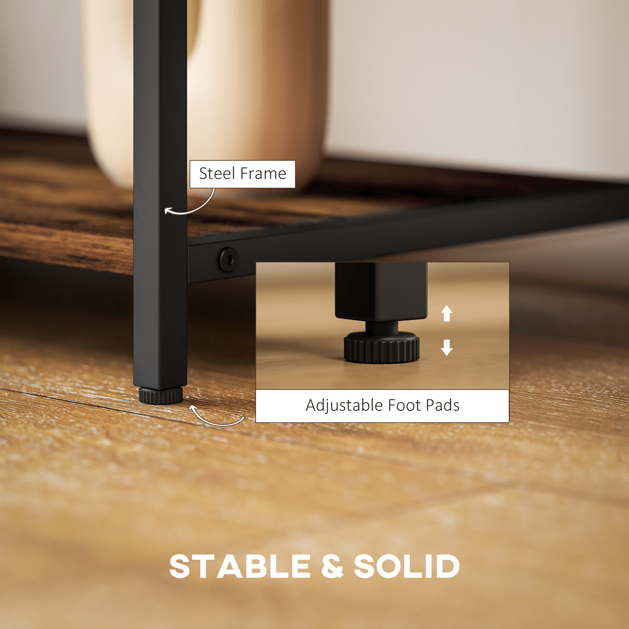 TV Unit For TVs Up To 60 Inches,Industrial TV Stand With Storage — image 4