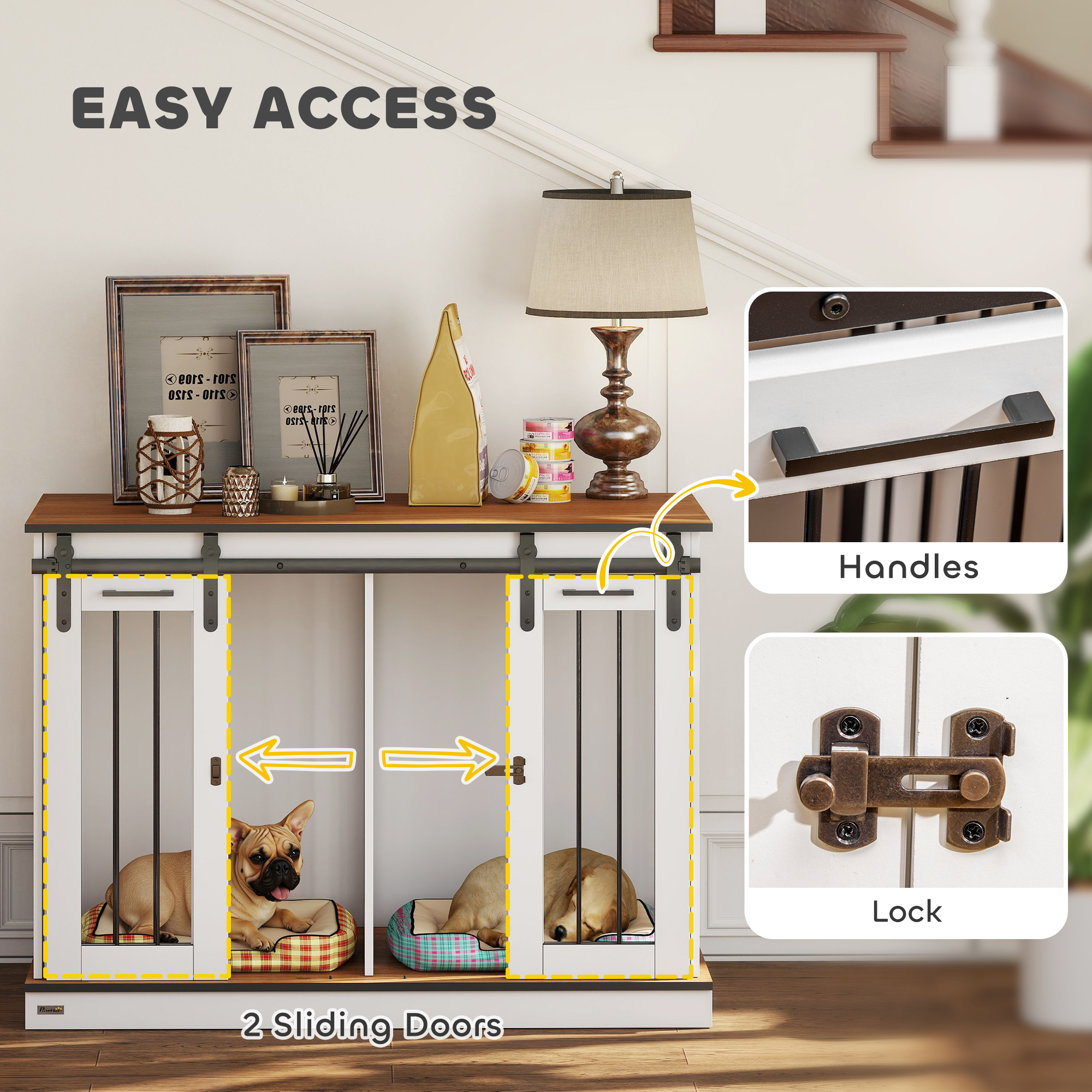 Dog Crate Furniture For Large Dogs,Double Cage Small Dogs — image 3