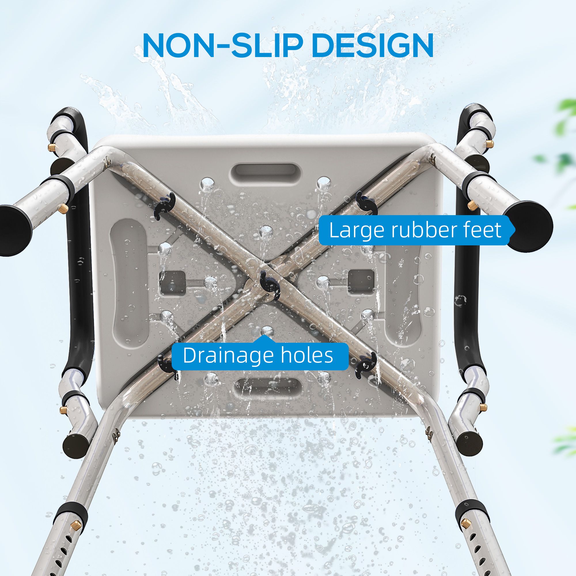57-69cm Aluminium Frame Bath Seat — image 3