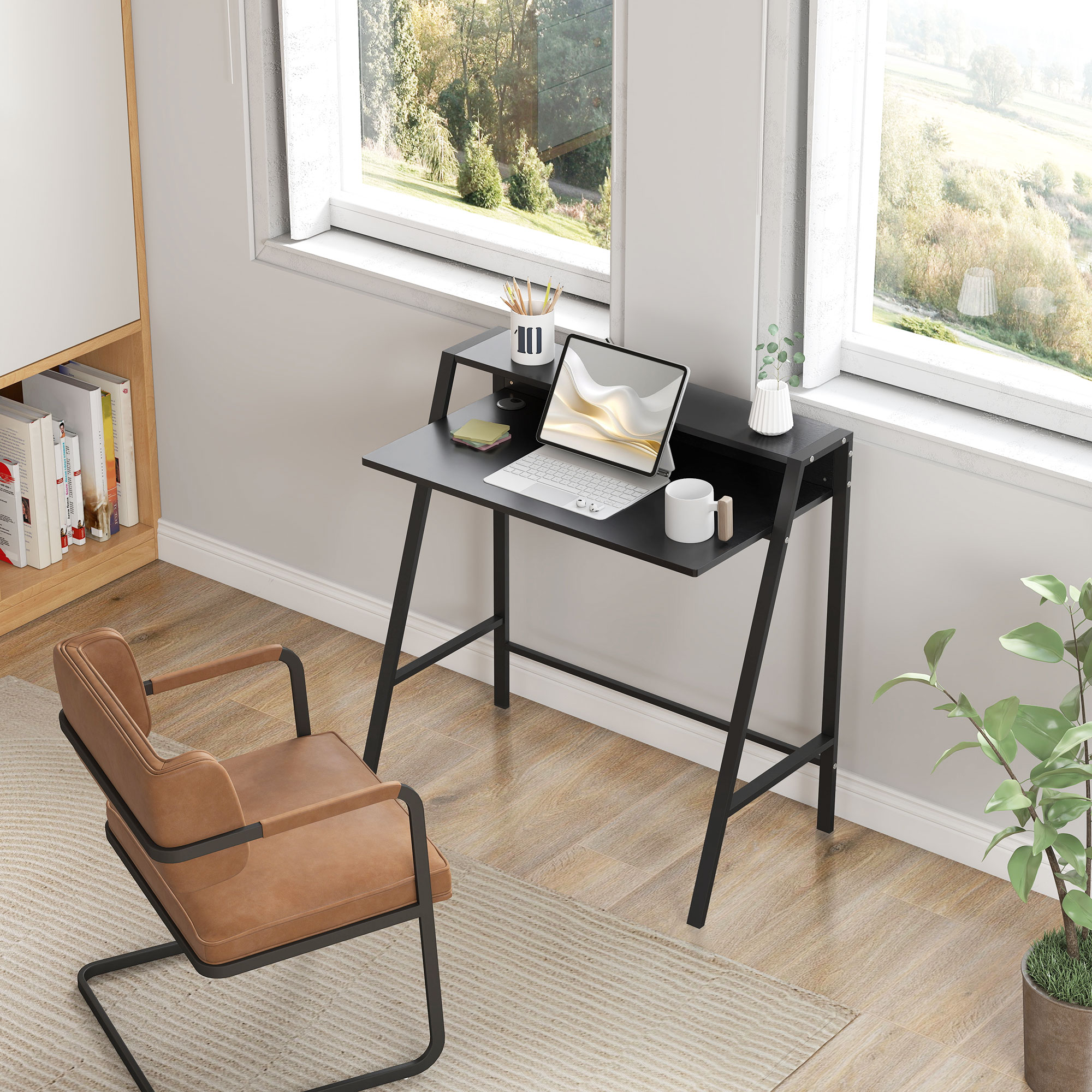 Writing Desk Computer Table Home Office PC Laptop Workstation Storage Shelf 84L — image 3