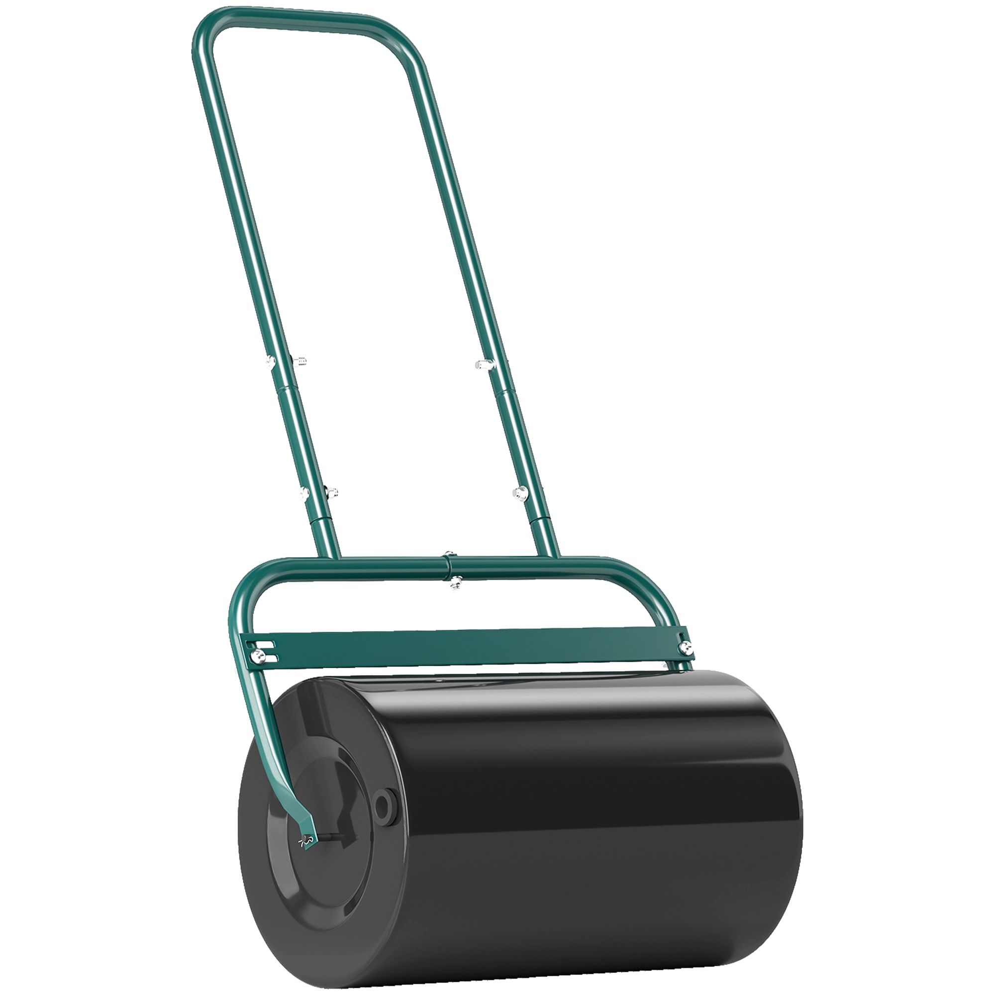 38L Fillable Cylinder Steel Lawn Roller-Dark Green
