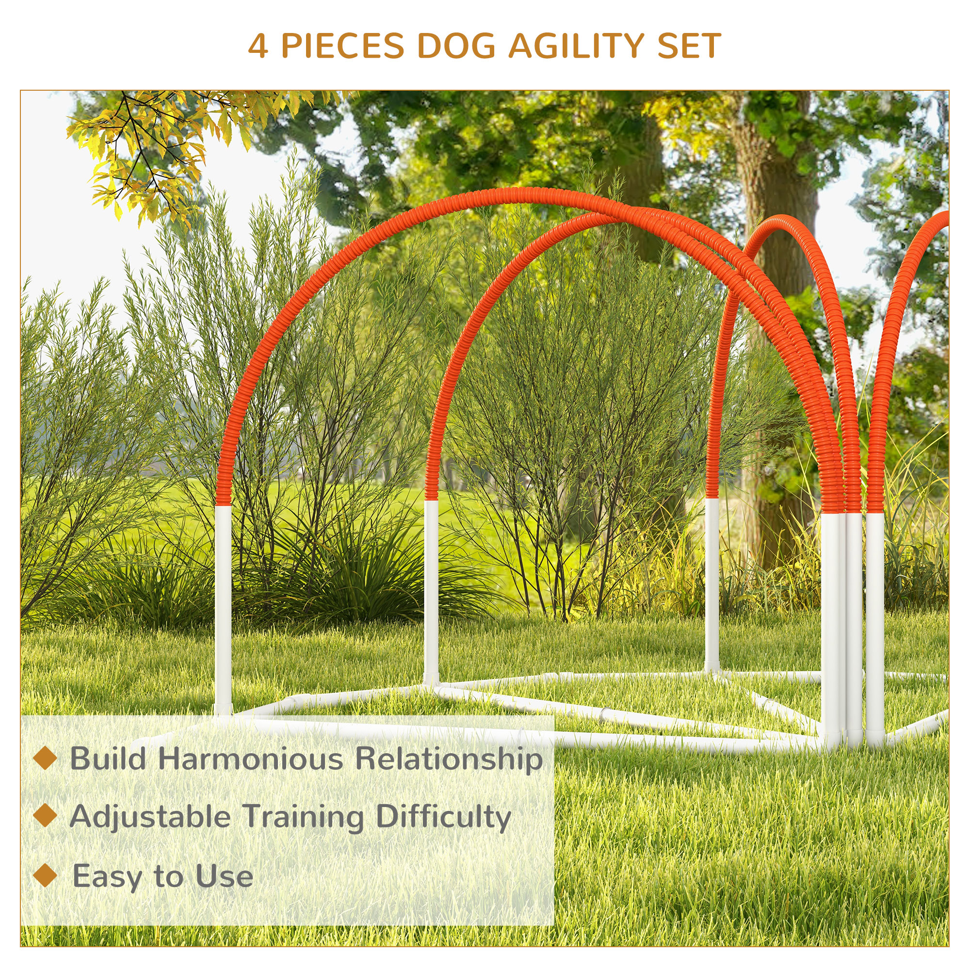 Dog Agility Equipment Set,Dog Training For Dogs W/ Oxford Carry Bag,4 PCS Weave — image 2
