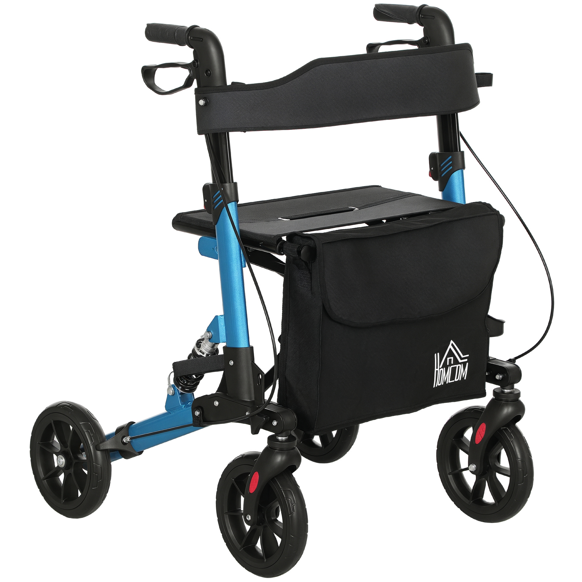 Folding Rollator Walker With Seat,Backrest,Lightweight Walking Frame Storage — image 5