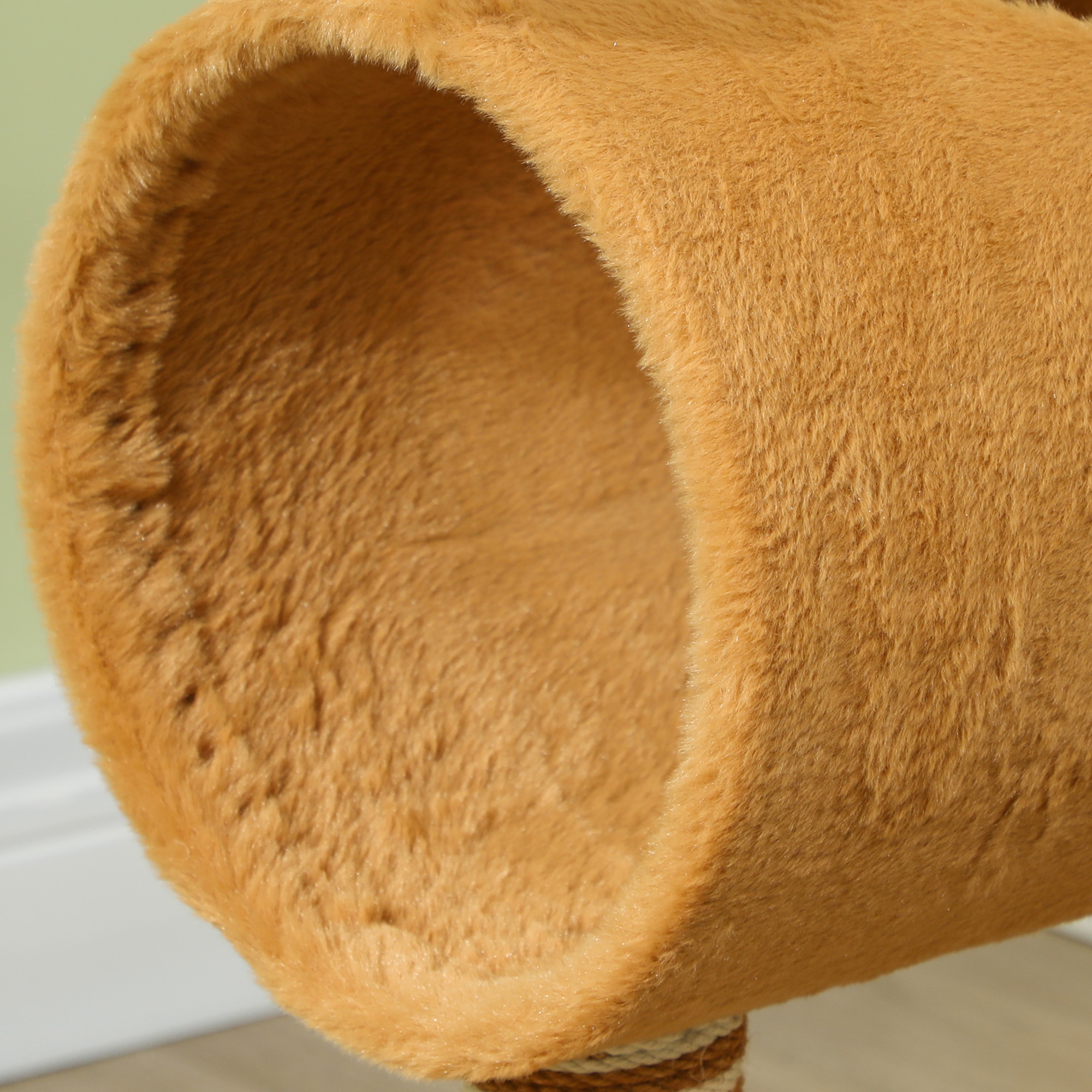 98cm Deer-Designed Cat Tree With Scratching Posts,Toy Ball,Tunnel,Brown