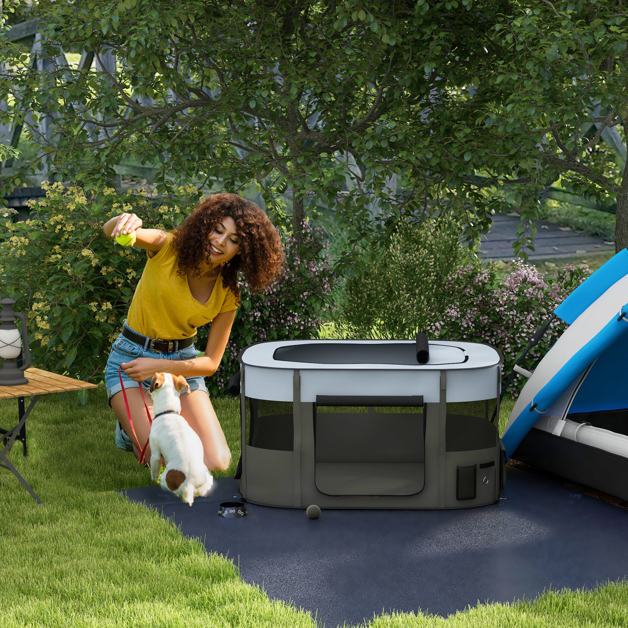 Foldable Dog Pen With Storage Bag For Indoor/Outdoor Use,Portable Pet — image 5