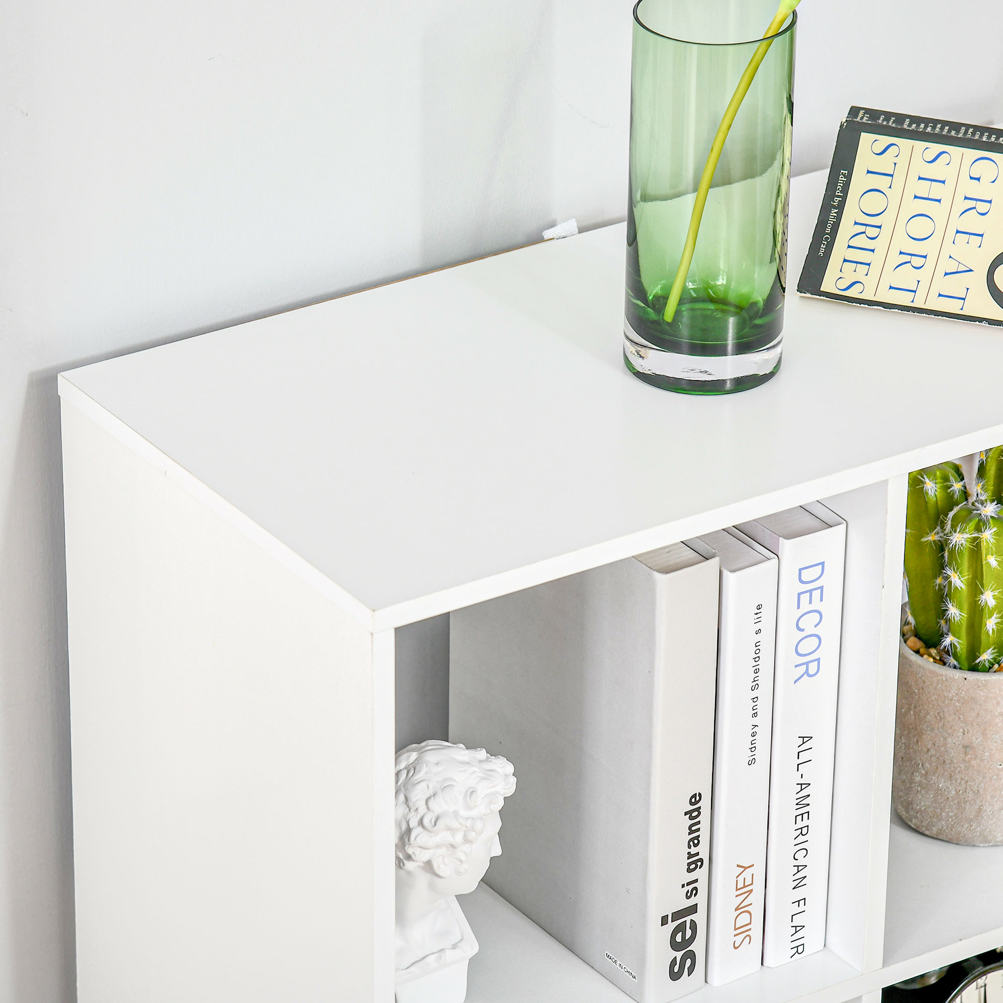 6-cube bookshelf-white