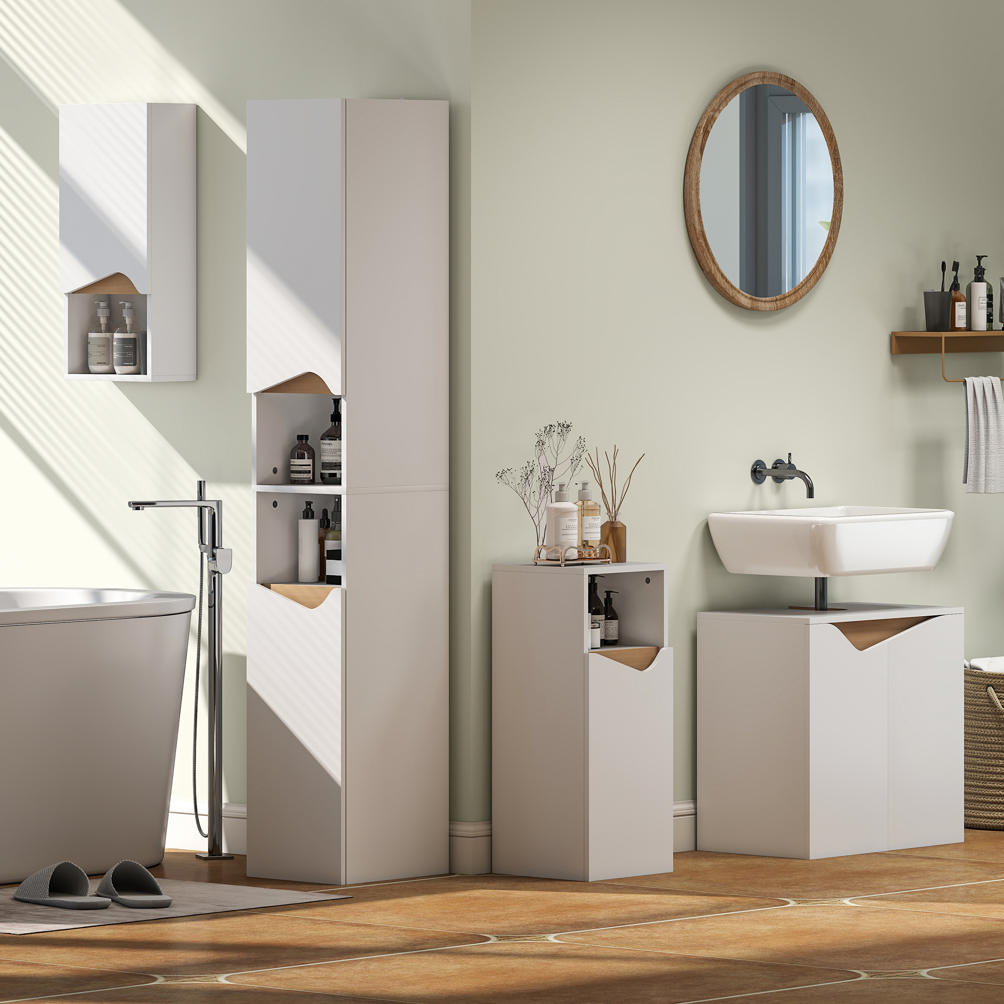 Under Sink Bathroom Cabinet,Bathroom Storage Cabinet With Soft-Close Doors,for — image 2