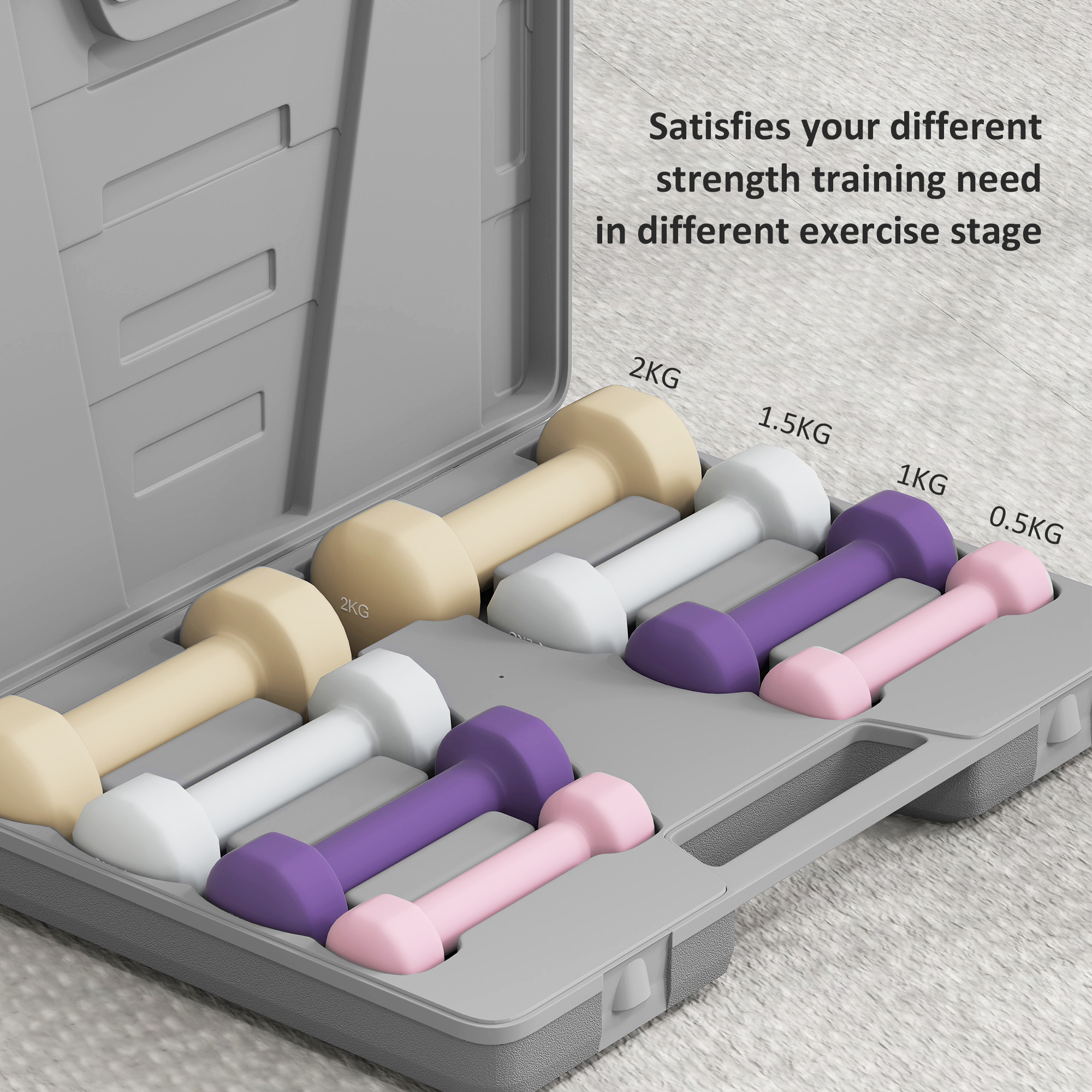 10KG Dumbbells Set With Carry Case,Hand Weights For Women And Men Home Gym — image 5