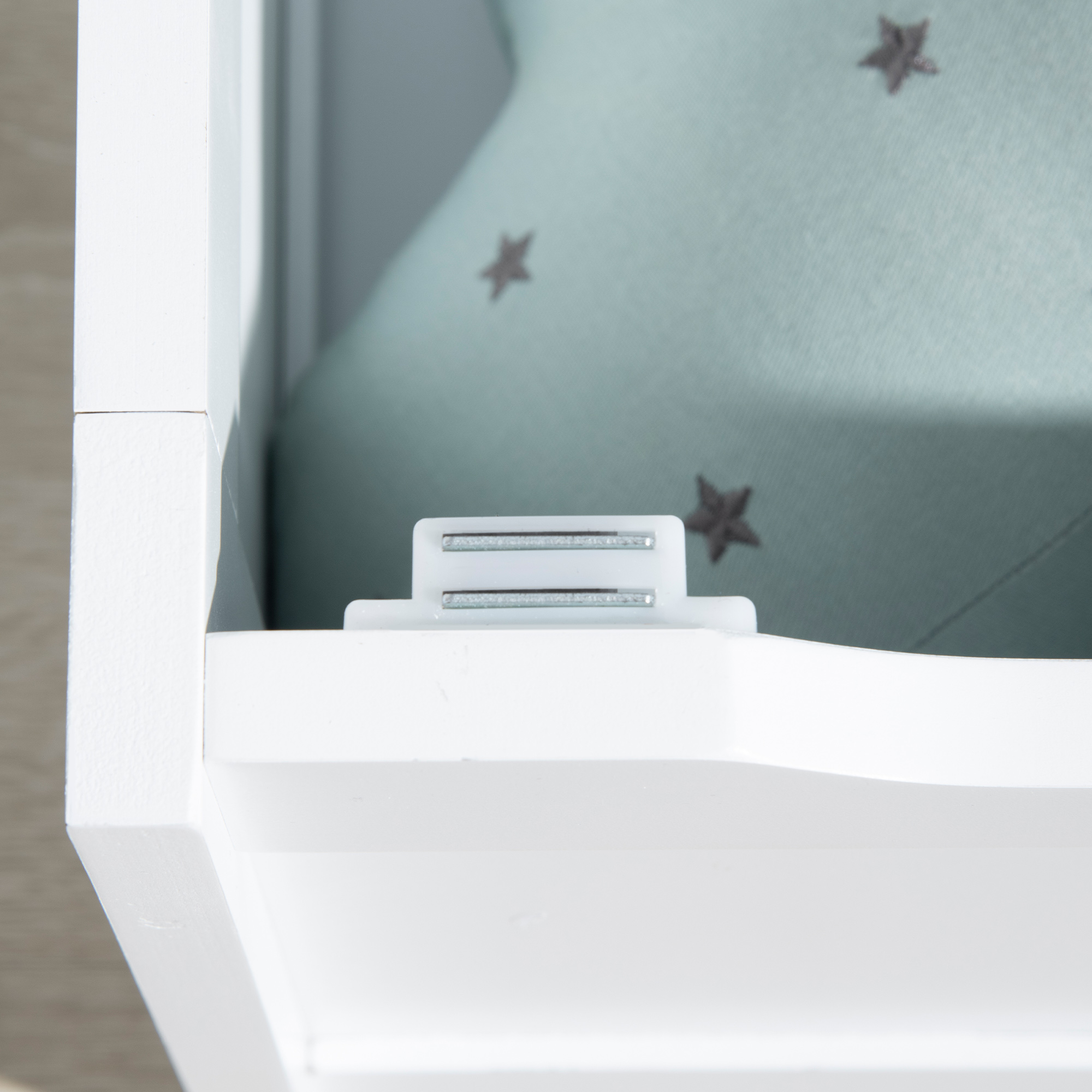 2 In 1 Kids Storage Bench,Toy Box W/ Safety Rod-Grey — image 5