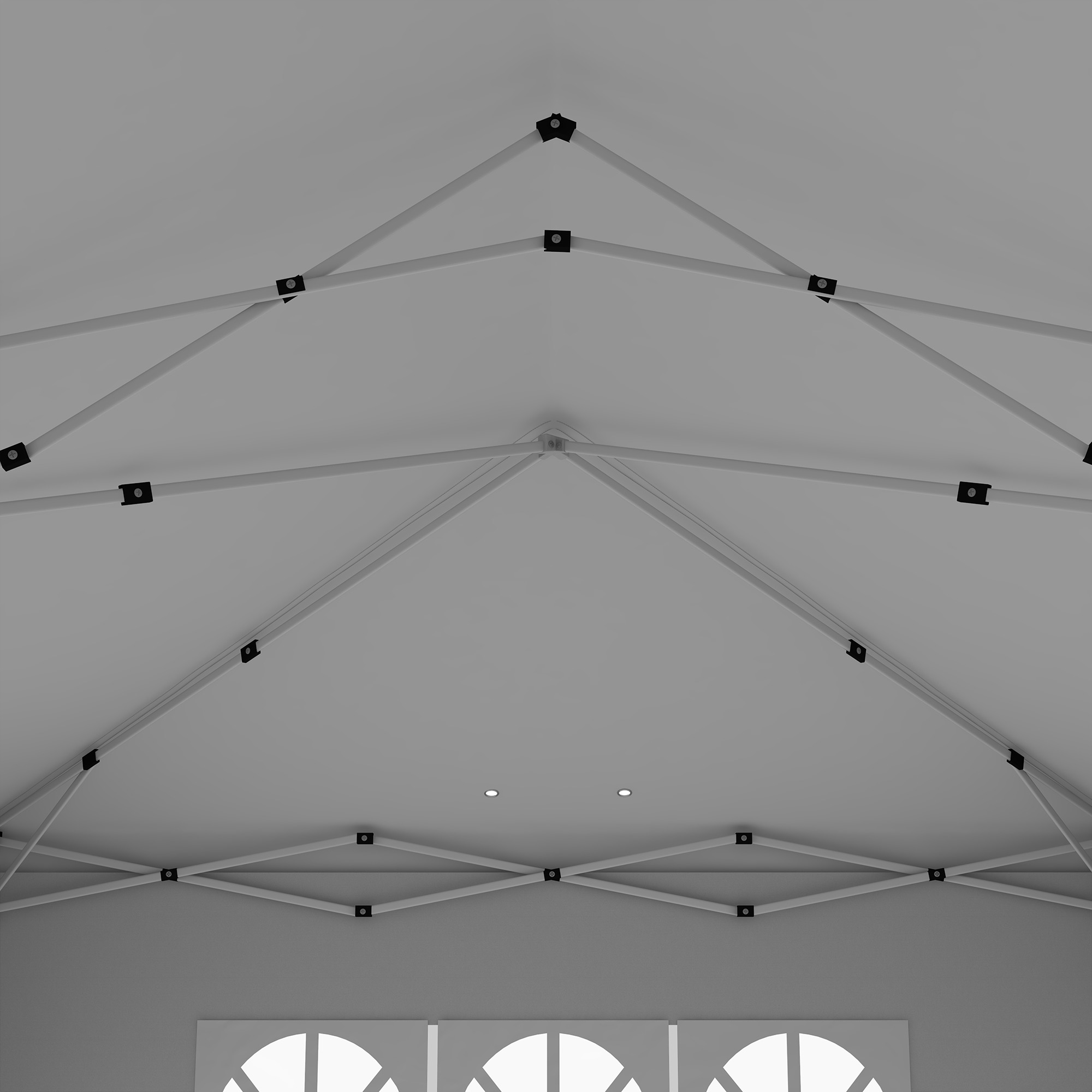 3x6m Pop-Up Gazebo,with Curtain Walls And Windows,White — image 4