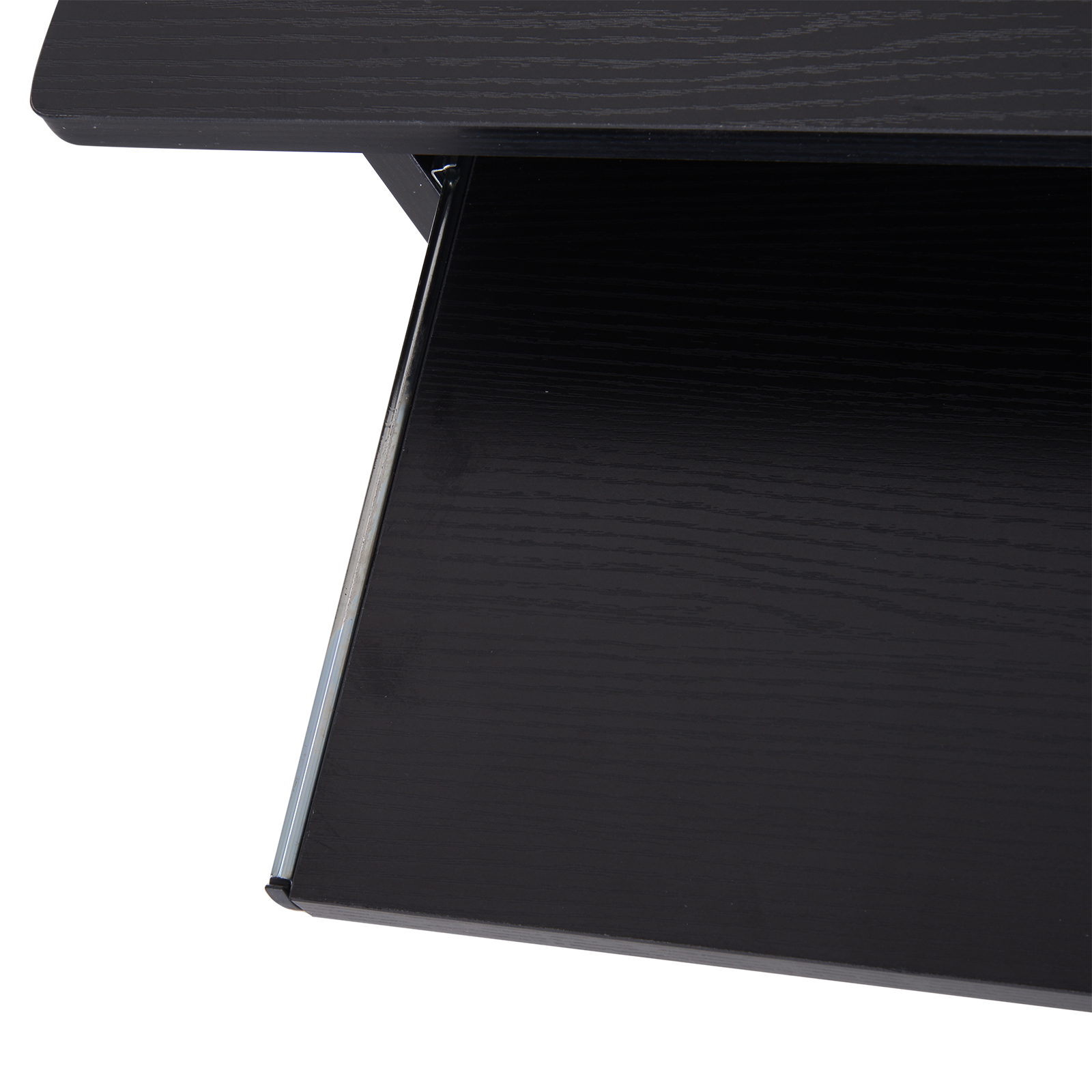 Compact Small Computer Table Wooden Desk Keyboard Tray Storage Shelf Modern — image 4