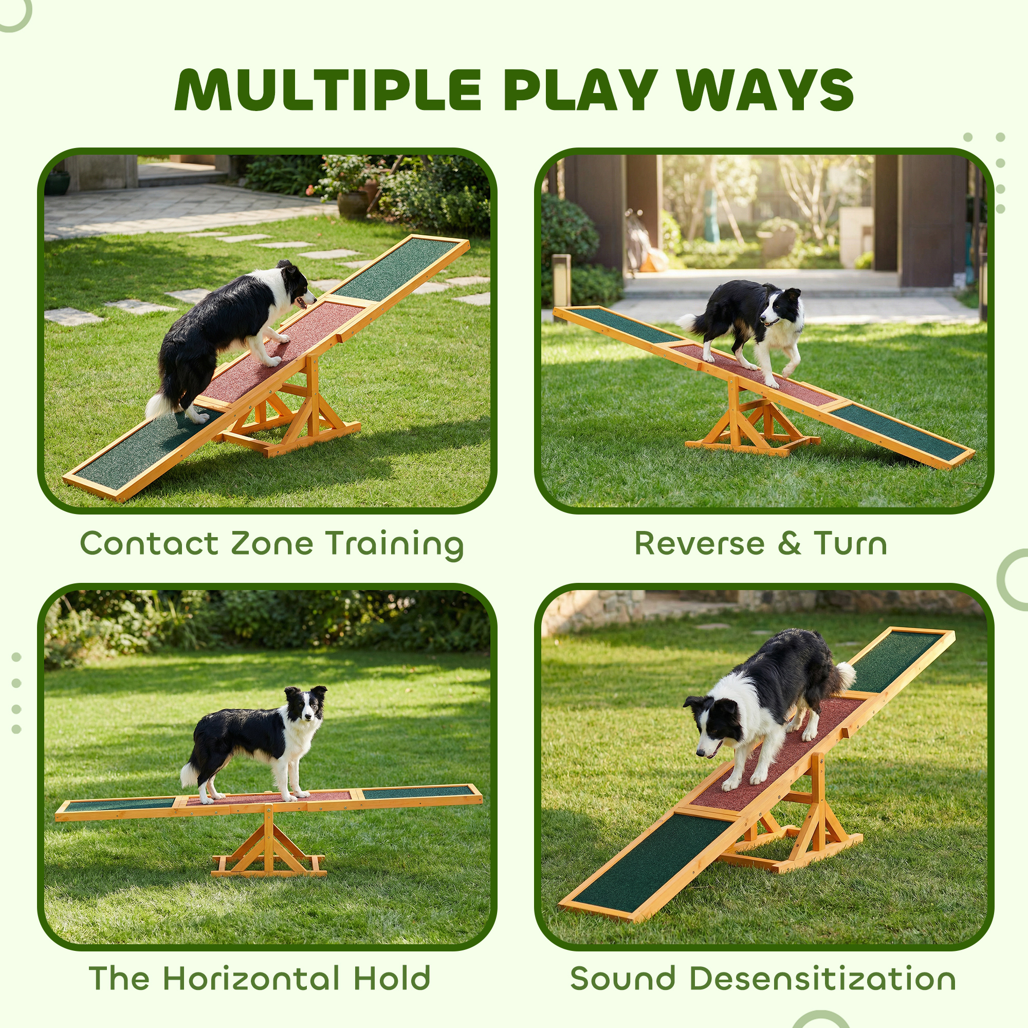 Wooden Pet Seesaw For Big Dogs,Dog Agility Equipment With Anti-Slip — image 5