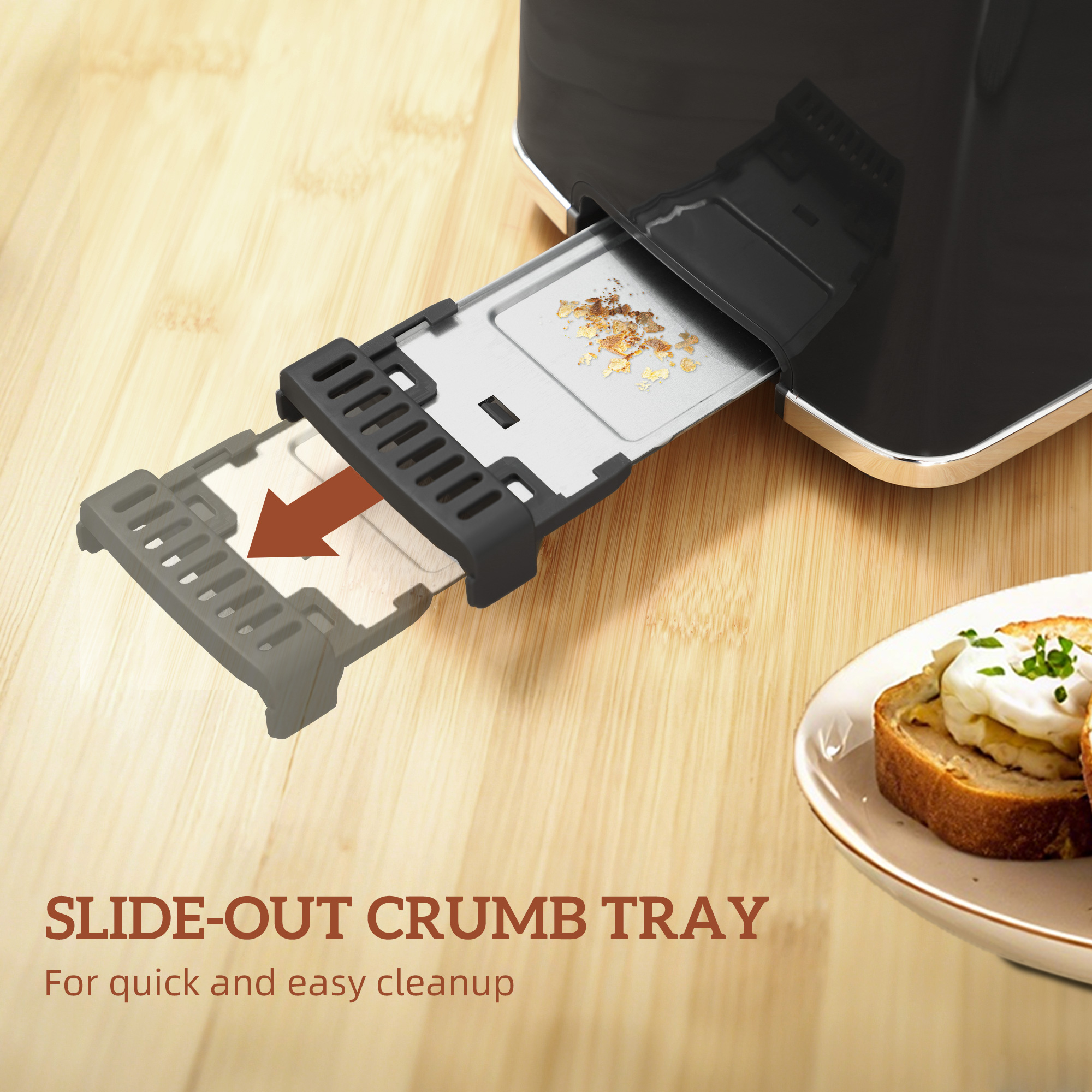 Touch Screen Kettle And Toaster Set-Black