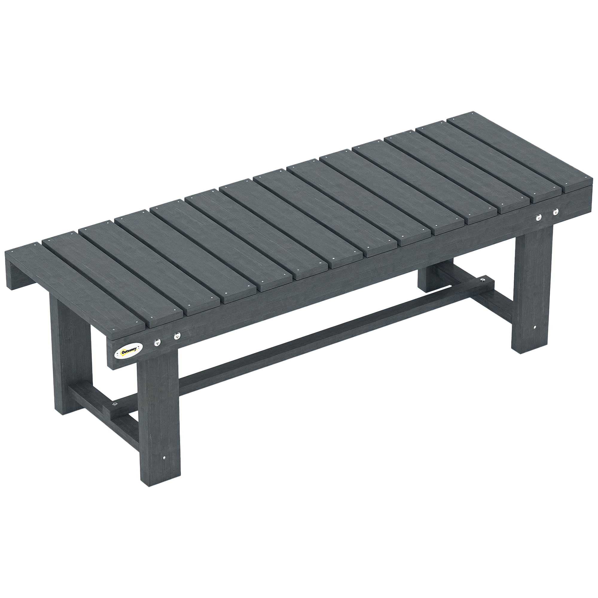 2-seater garden wooden bench,grey