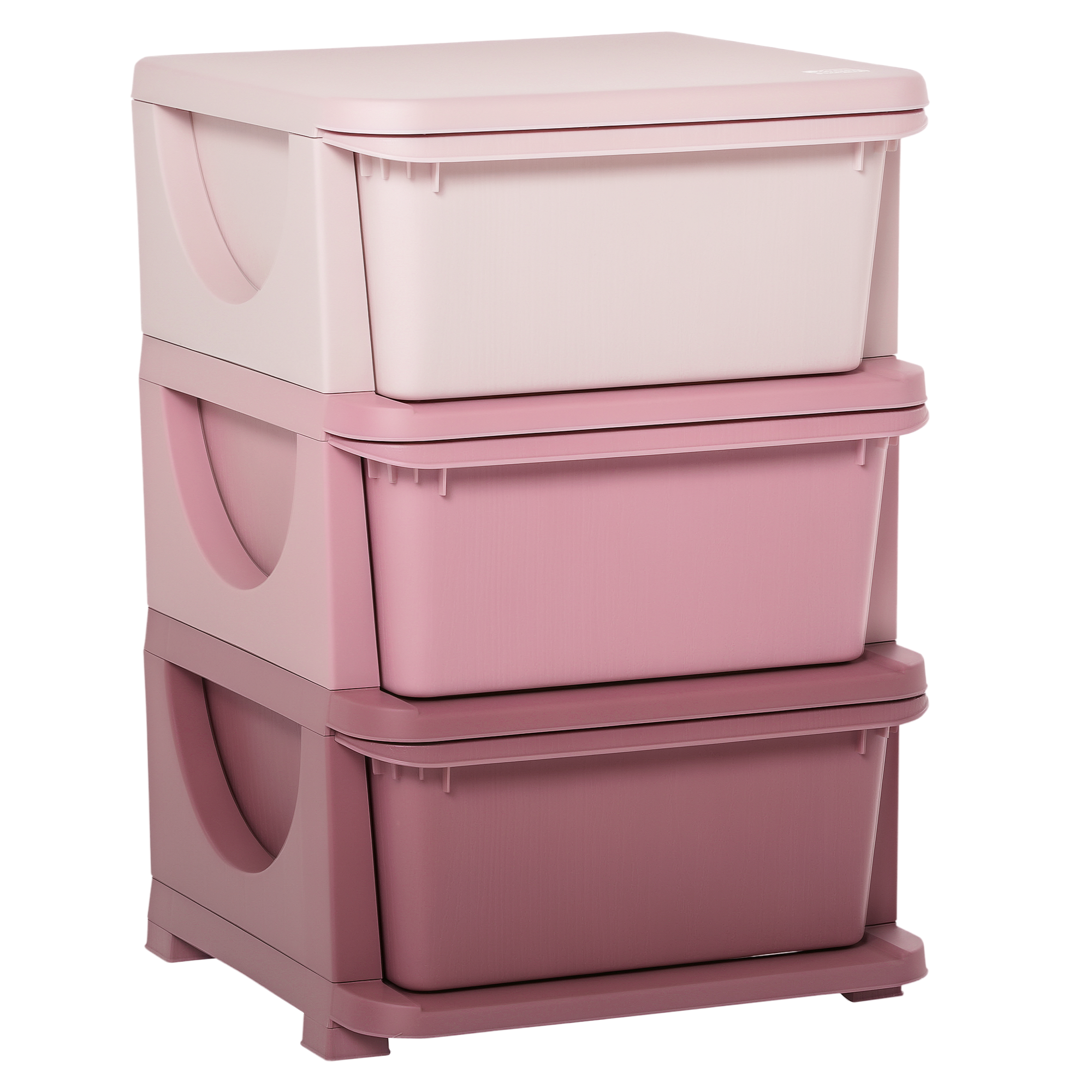 3 Drawers Plastic Storage Units,3 Tier Kids Units,Children Toy Chest — image 3