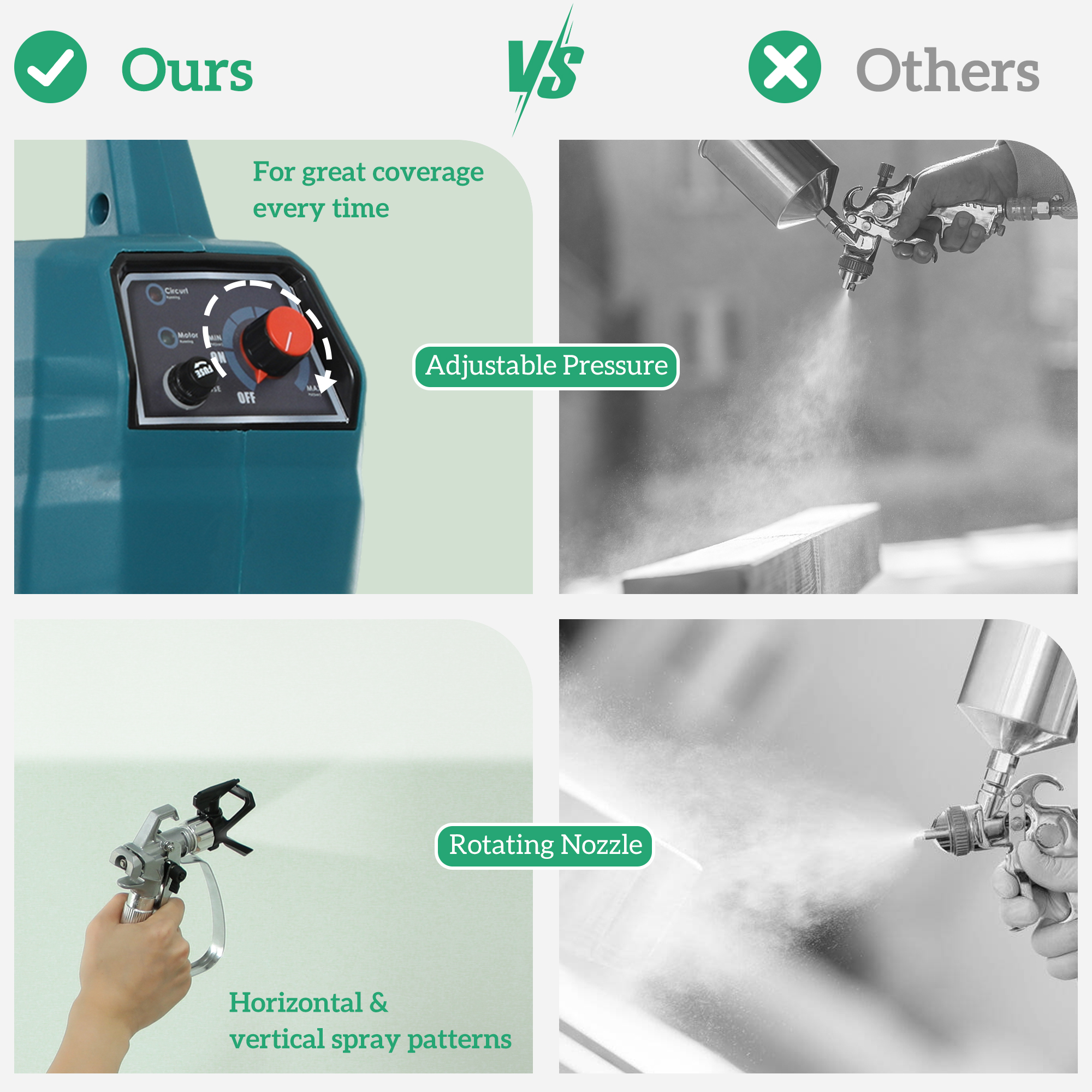 Airless Paint Sprayer,Thinning-Free Electric Spray Gun For Walls,Fences & DIY — image 6