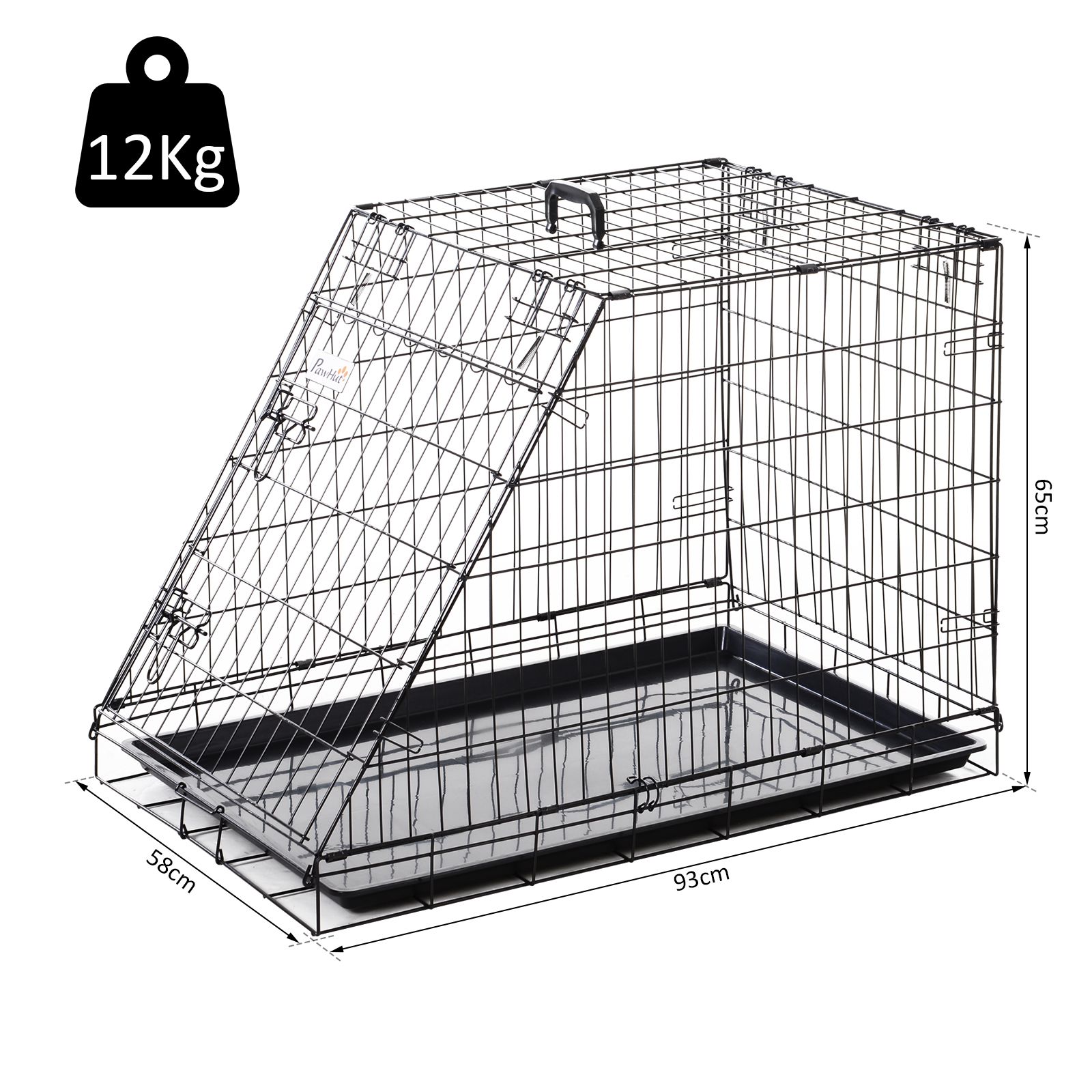 Trapeze Collapsible Dog Pet Travel Box Cage Removable Tray 93 X 58 X 65cm detail photo 7