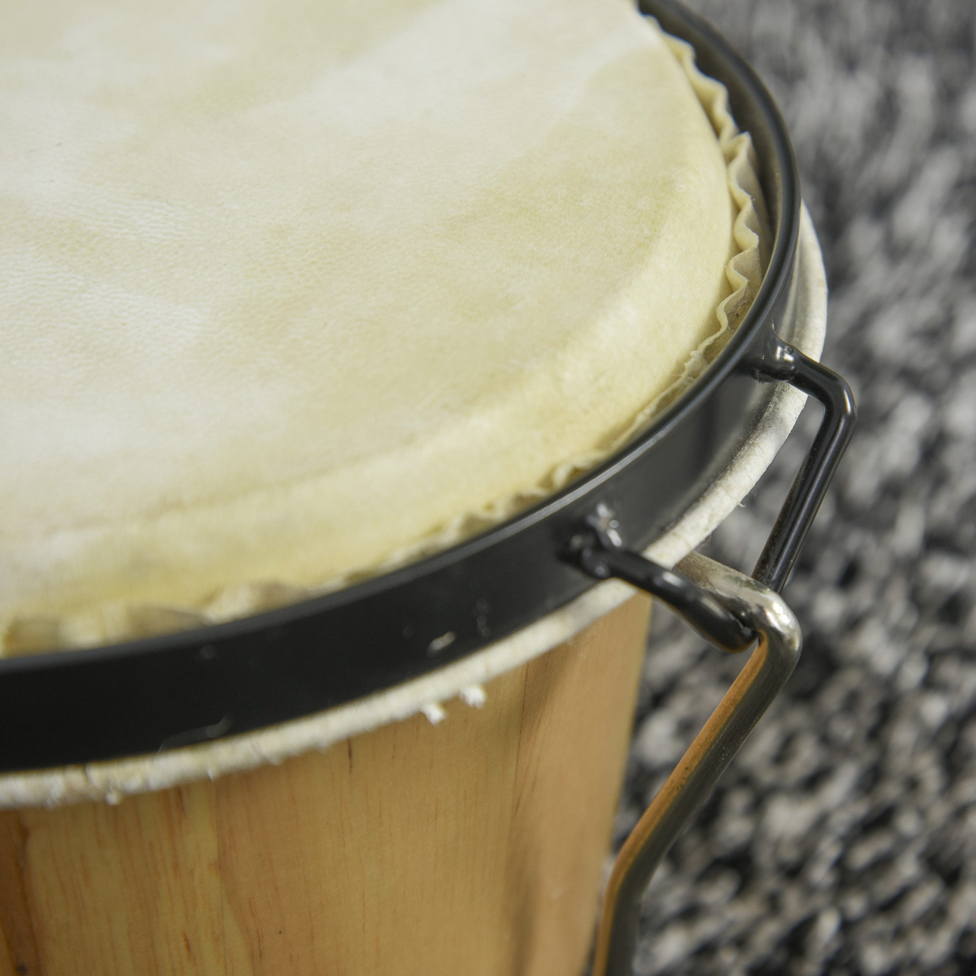 Wooden Bongo Drum Set Φ7.75" & Φ7" W/ Head,Percussion Instrument,Drums,Tuning