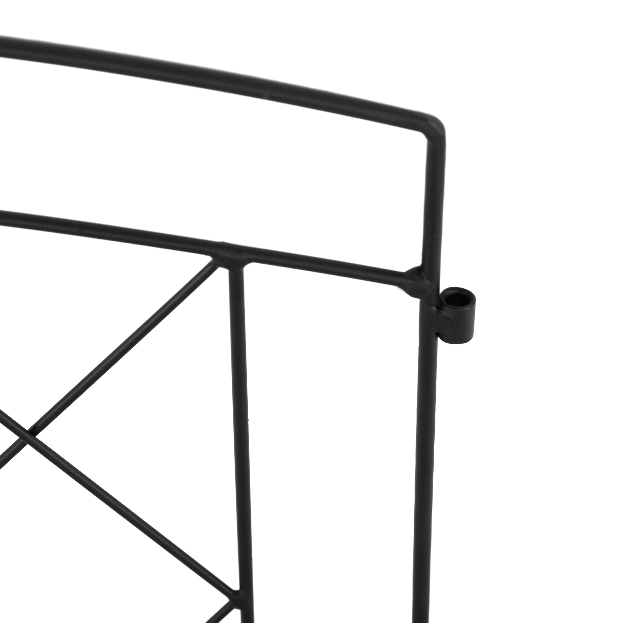 Metal decorative outdoor picket fence panels set of 6,black