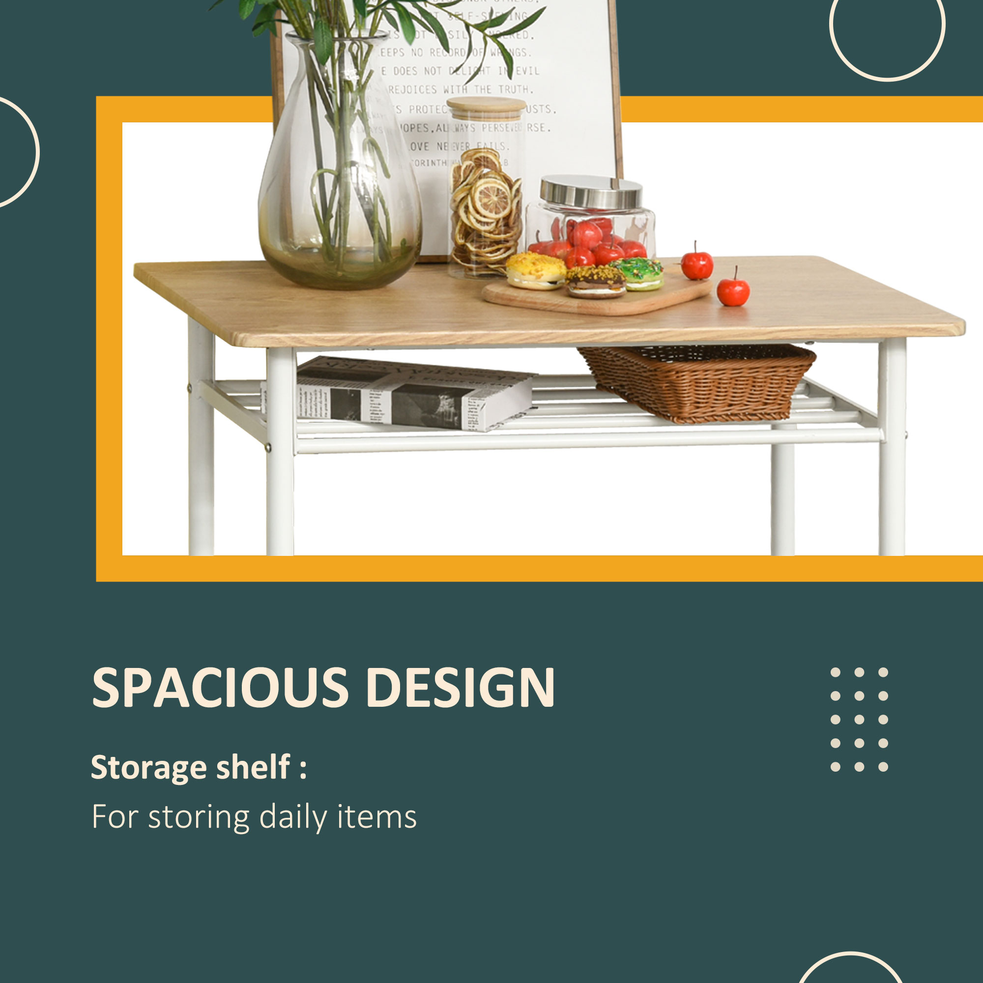 Bar Table Set,Bar And Stools Set,Footrest Storage Shelf,for Kitchen,Dining