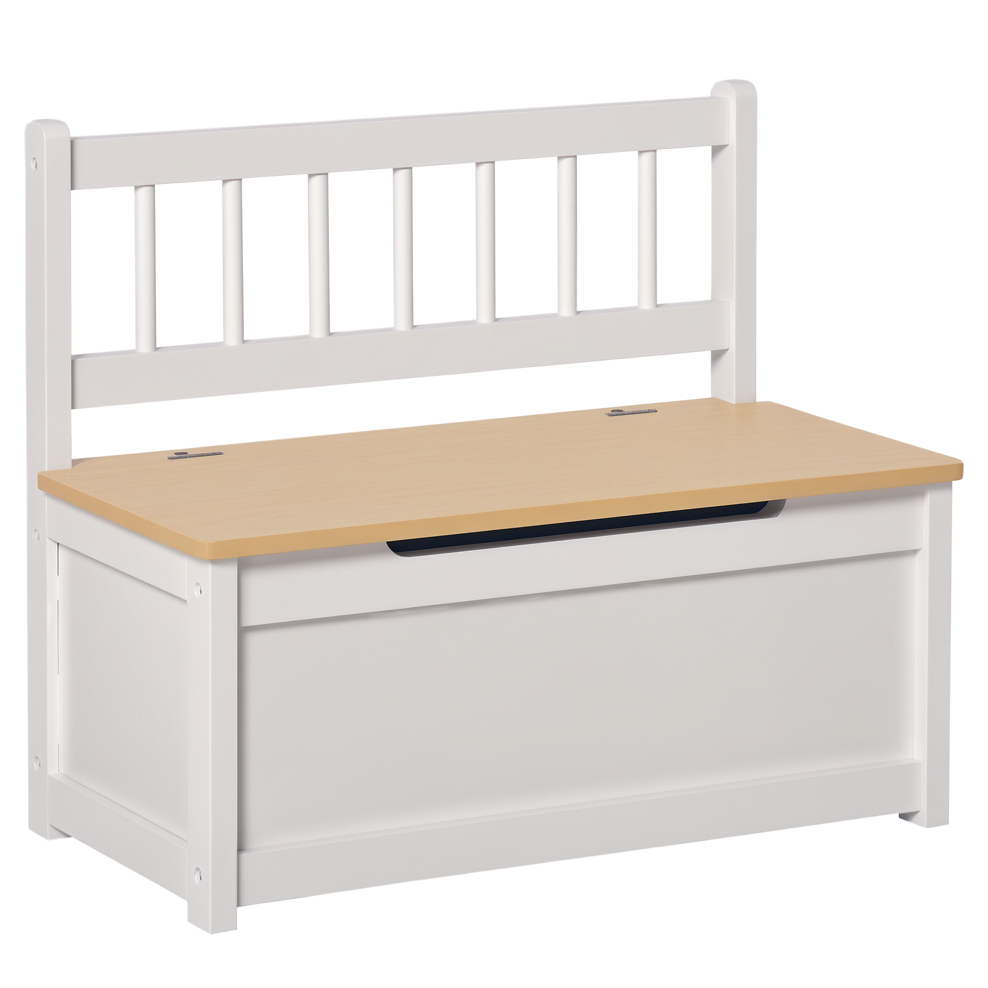 2 In 1 Wooden Toy Box,Seat Storage Bench,Storage Chest Cabinet Organiser,with — image 3