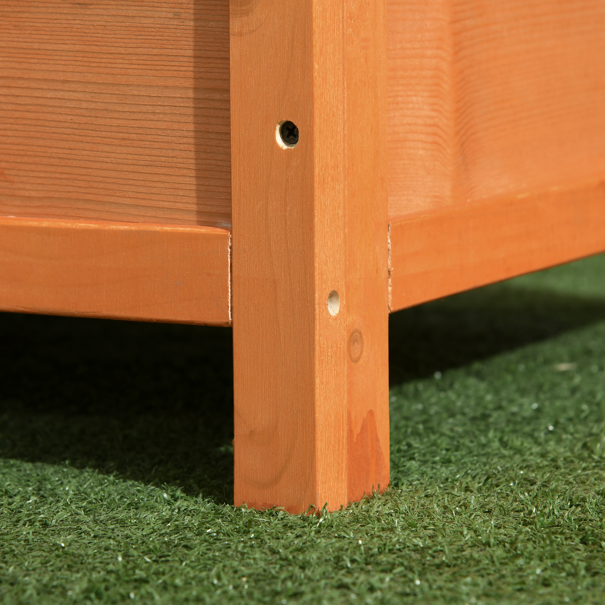 Wooden Dog Kennel Elevated Pet House W/ Open Top 82W X 58D X 58H Cm — image 2