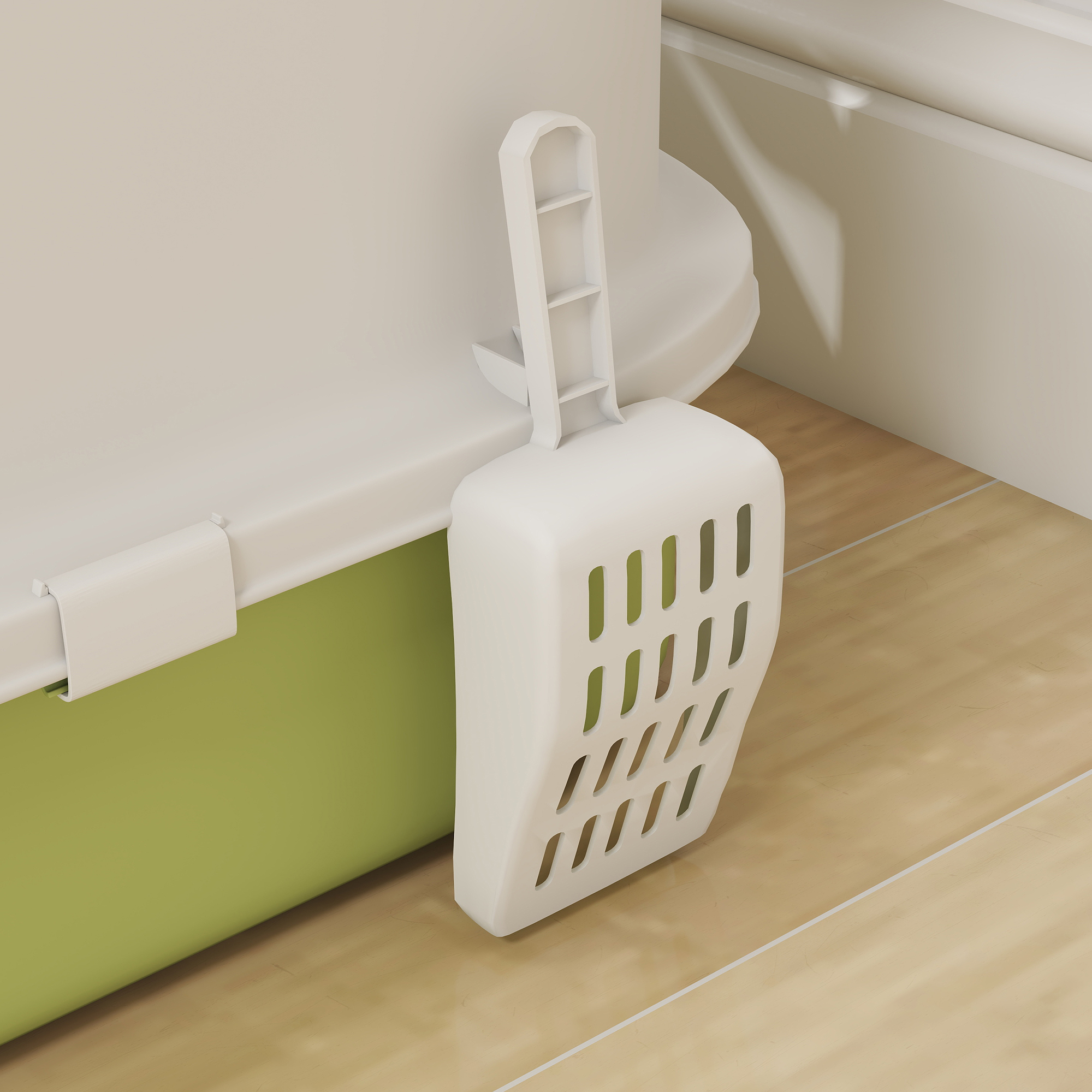 Cat Litter Box With Lid,Scoop,Deodorisation Bags,Top Entry,Green — image 2