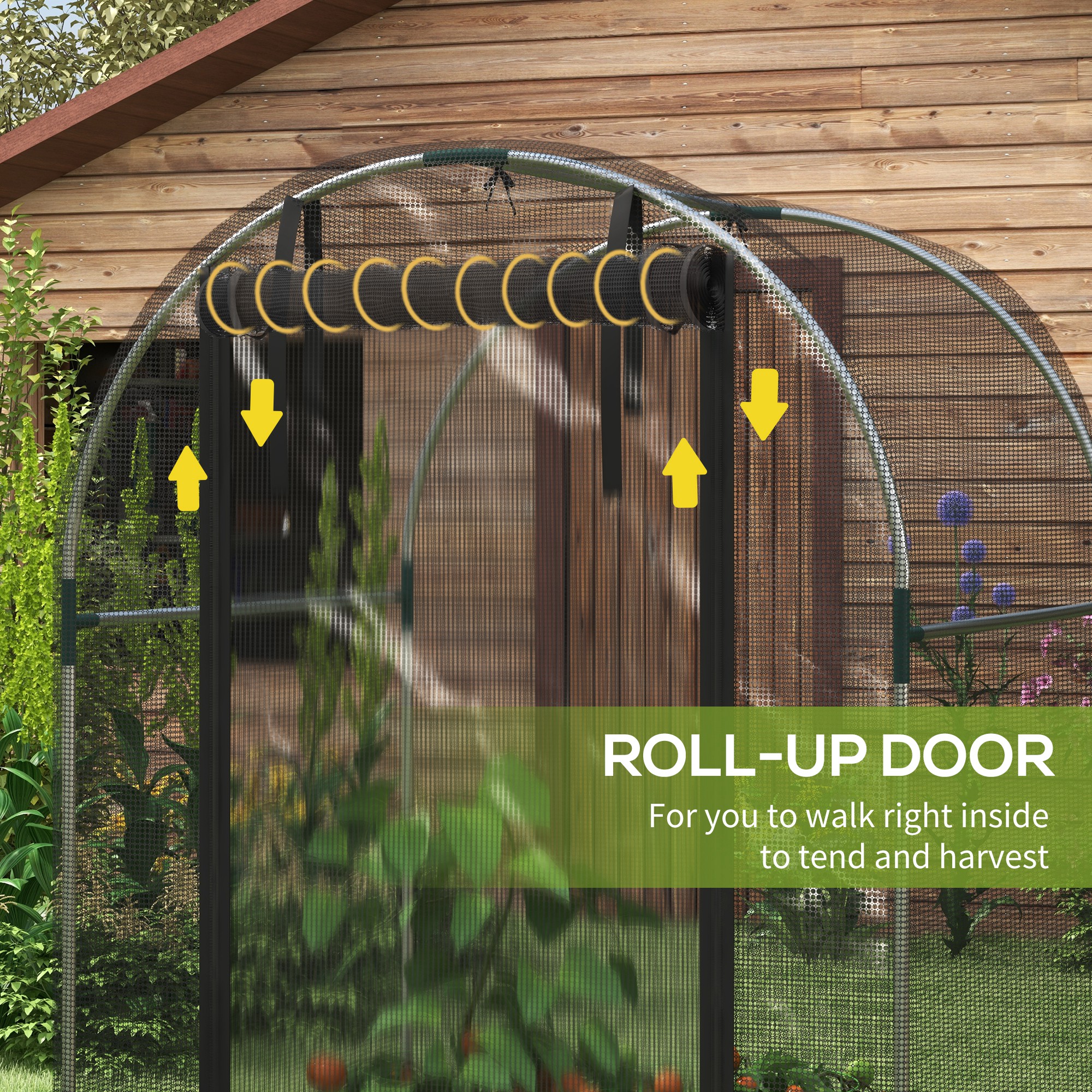 Galvanised Steel Fruit Cage,Plant Protection Tent With Zipped Door,1.2 X 1.2 X — image 2