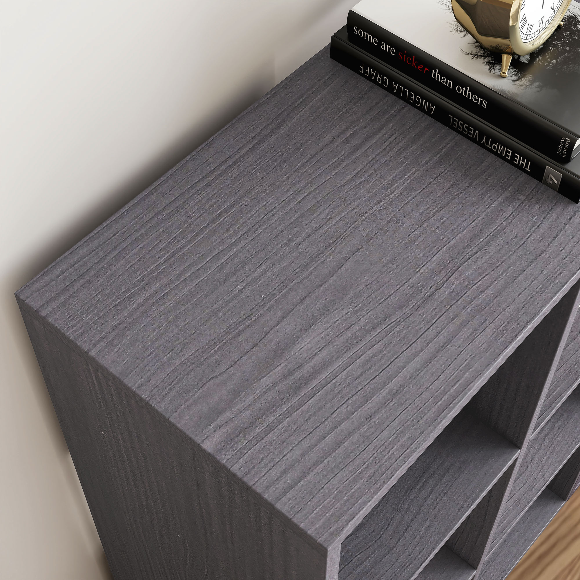 6-cube bookshelf-grey