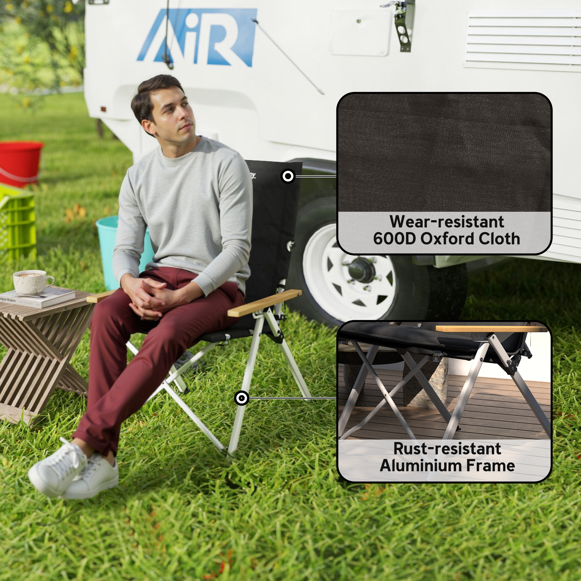 Camping chair for adults,high back folding chair