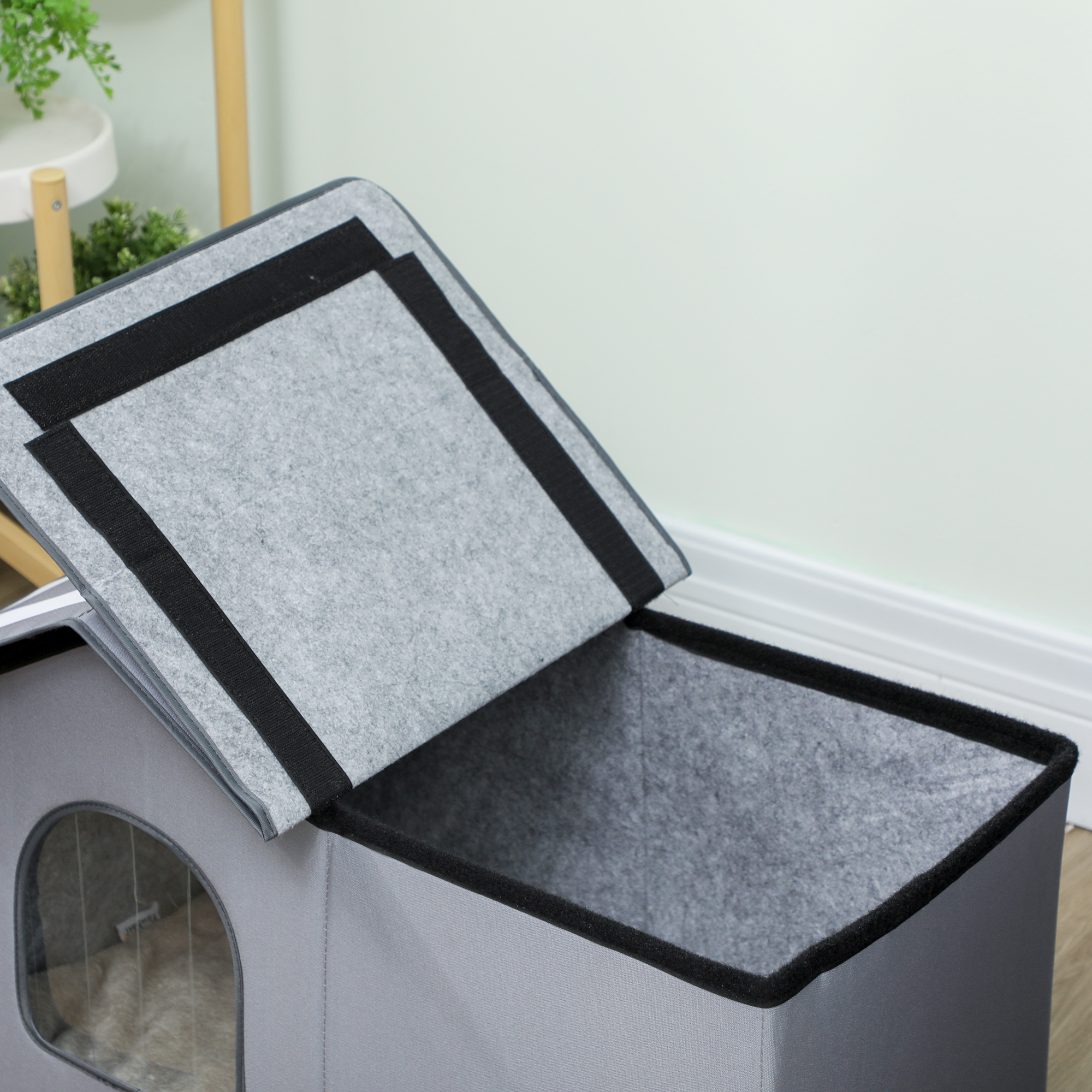 Outdoor Cat House,Weather Resistant Feral Cave With Elevated Base And Cushion — image 5