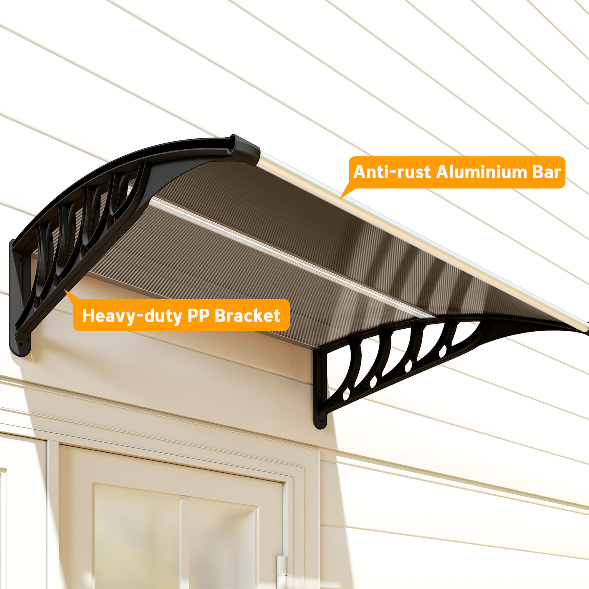 Front Door Canopy,Outdoor Awning,Rain Shelter For Window,Porch And Front/Back — image 4