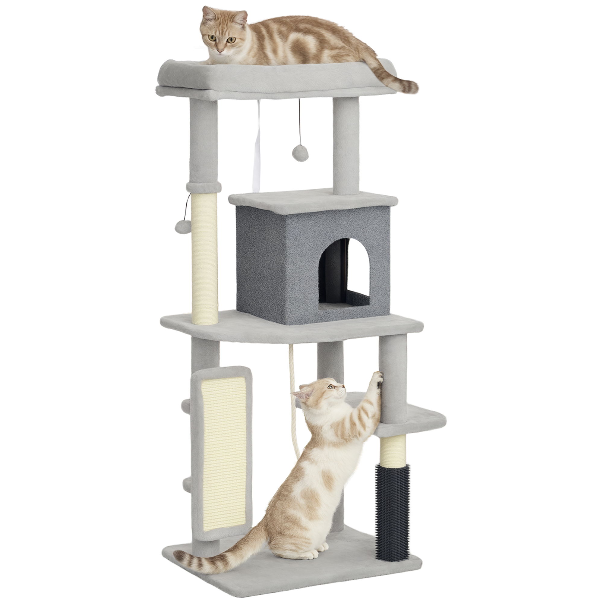 132cm Cat Tree W/ Scratching Posts,Pad,Cat Bed,Cat House,Jumping — image 3