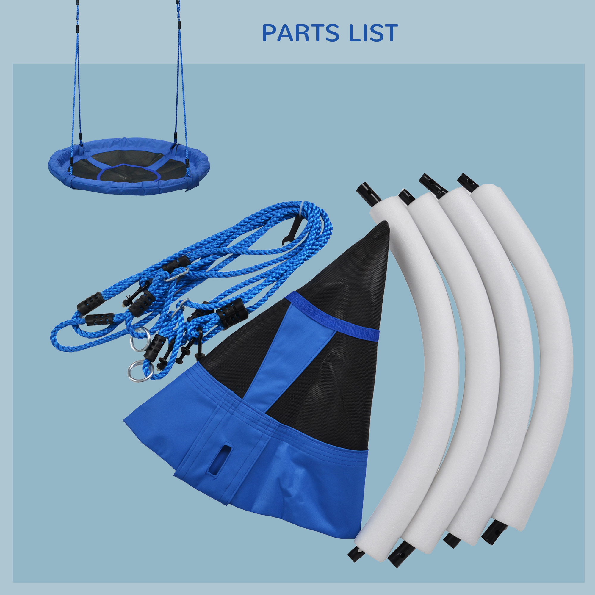 Kid Nest Swing Seat Saucer Tree 40 Inch/100cm For Outdoor Indoor Blue