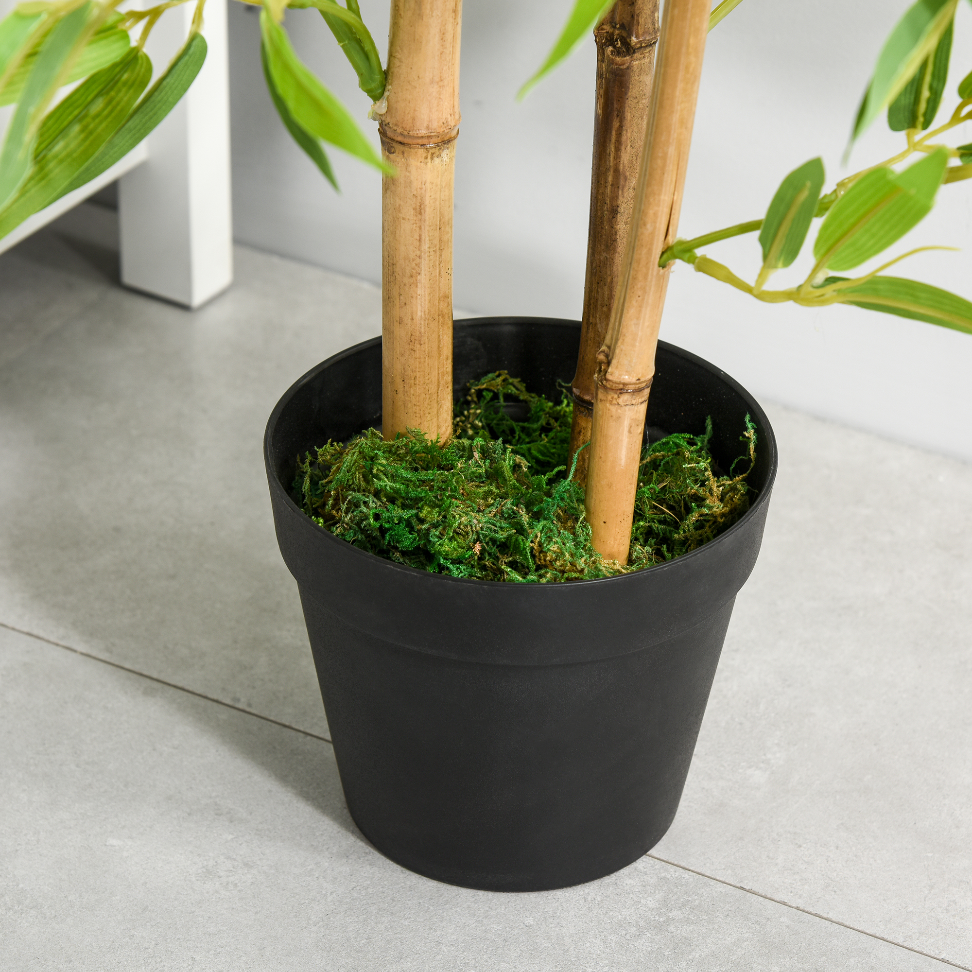 Artificial Ficus Tree,with Weighted Plant Pot-Green