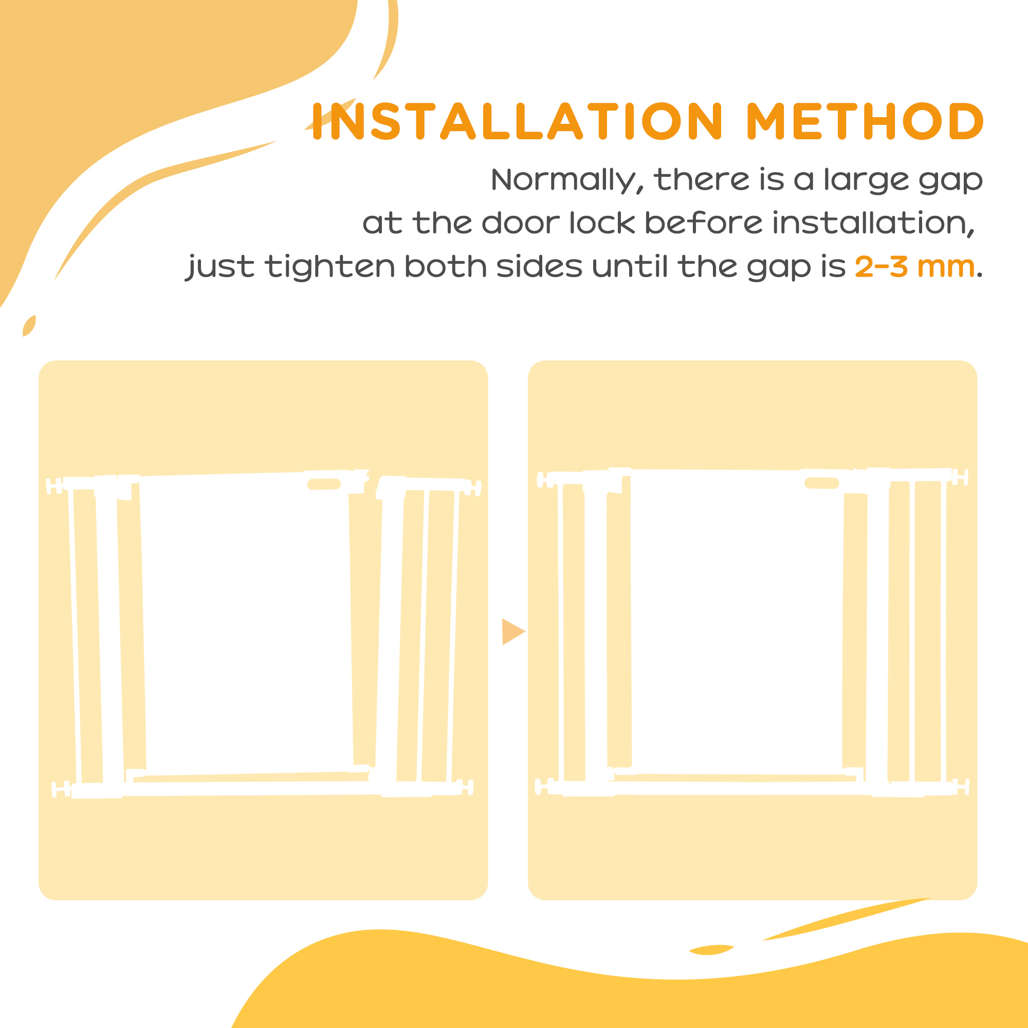 Pressure Fit Safety Gate,for Staircases,Hallways,Doorways W/ Extensions