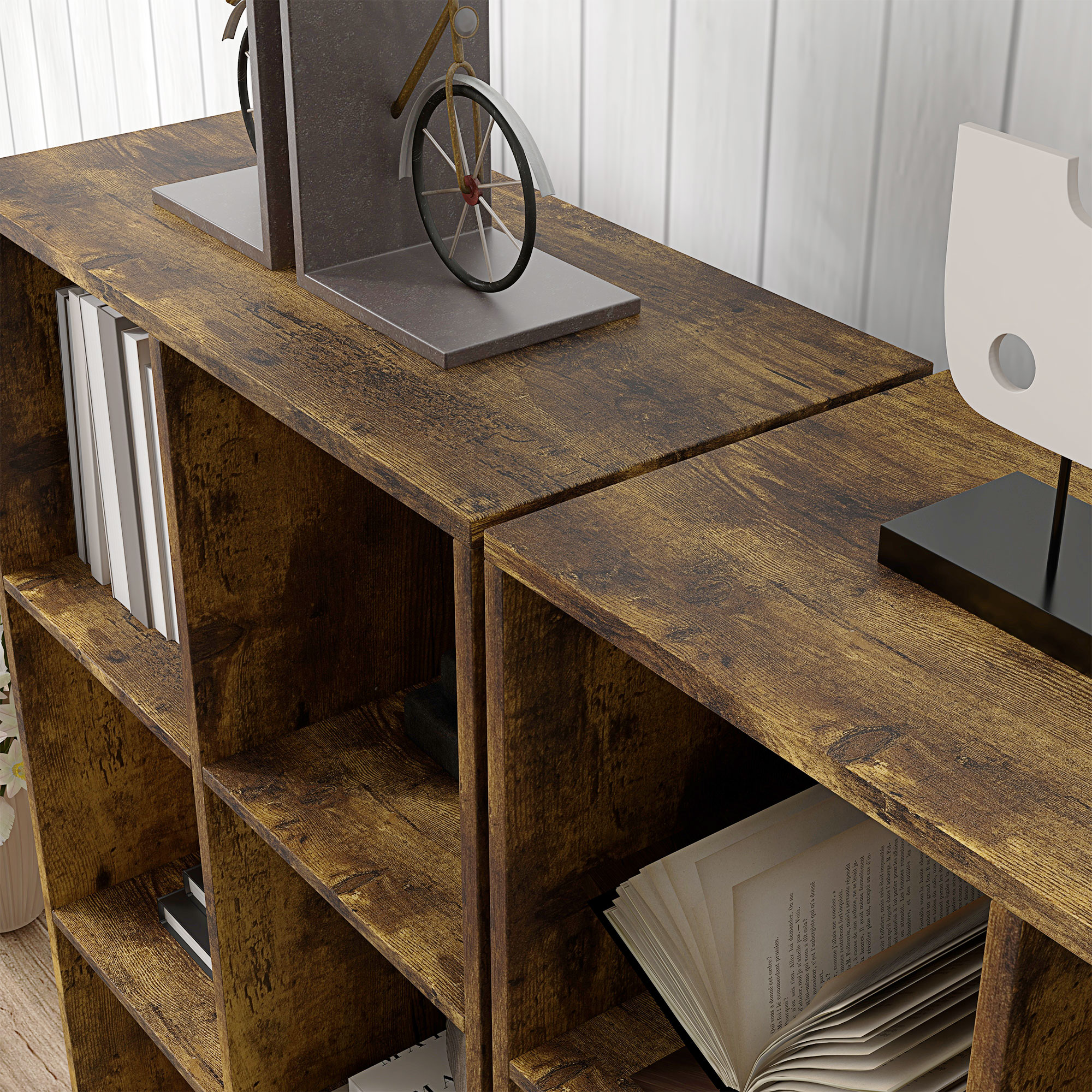 6-Cube Bookshelf-Rustic Brown — image 4