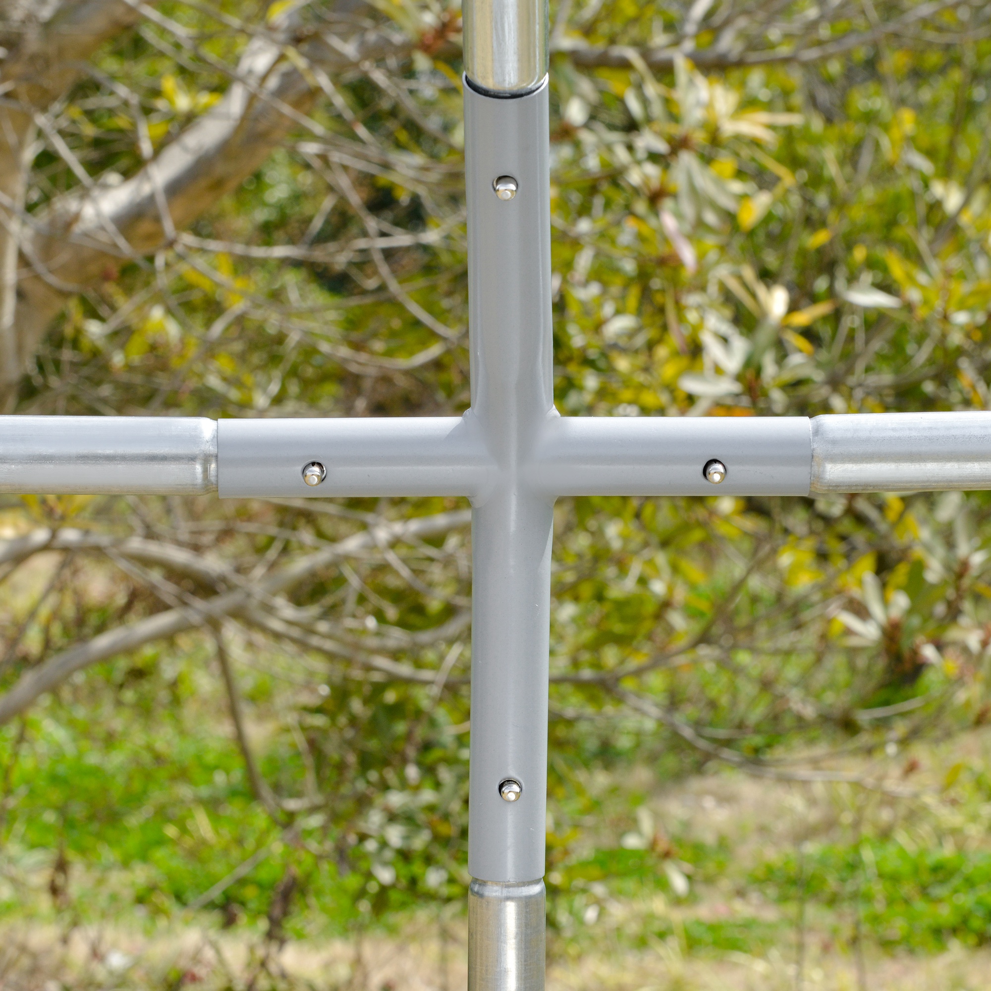 Walk In Chicken Run,Galvanised Large Coop With Dome Roof,Water-Resistant — image 3