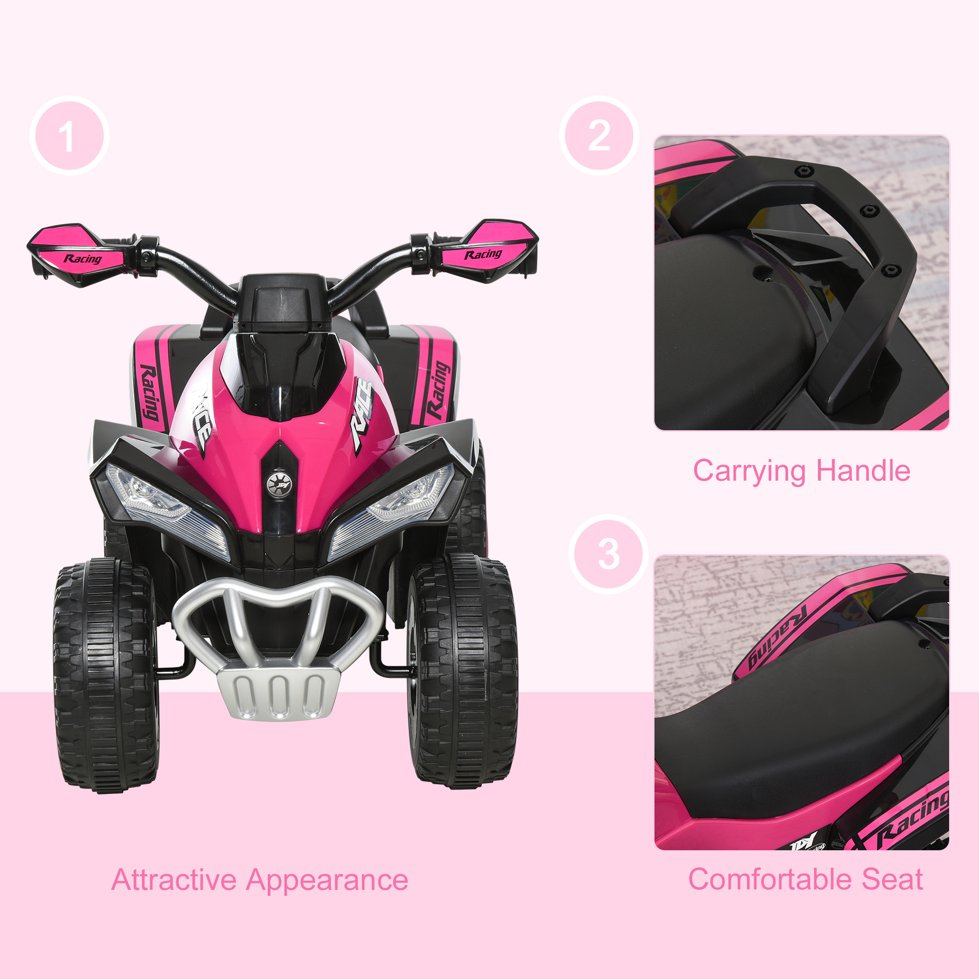 No Power Ride On Car For Kids 4 Wheel Foot-to-Floor Sliding Walking Push Along — image 3