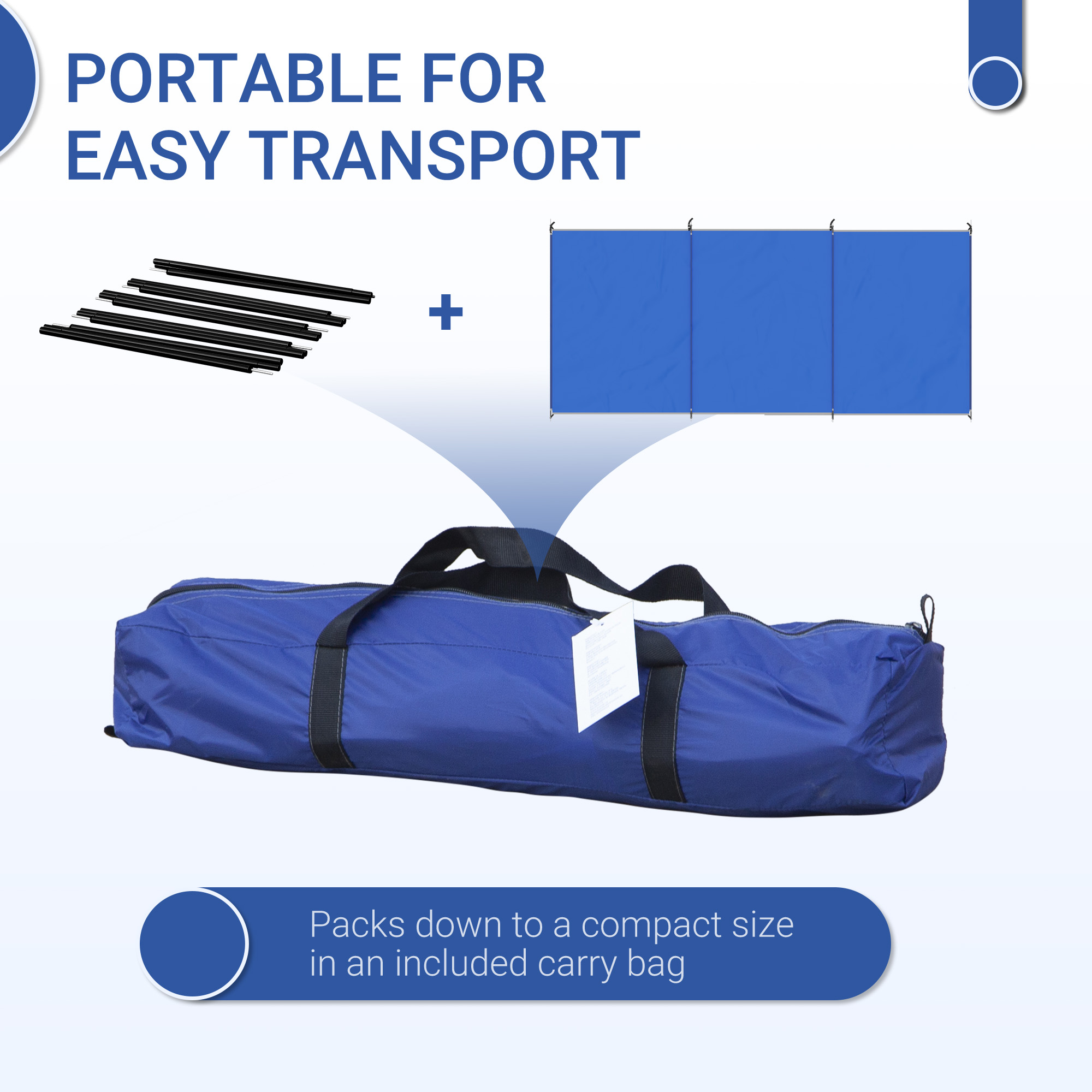 Camping Windbreak,Foldable Wind Blocker W/ Carry Bag