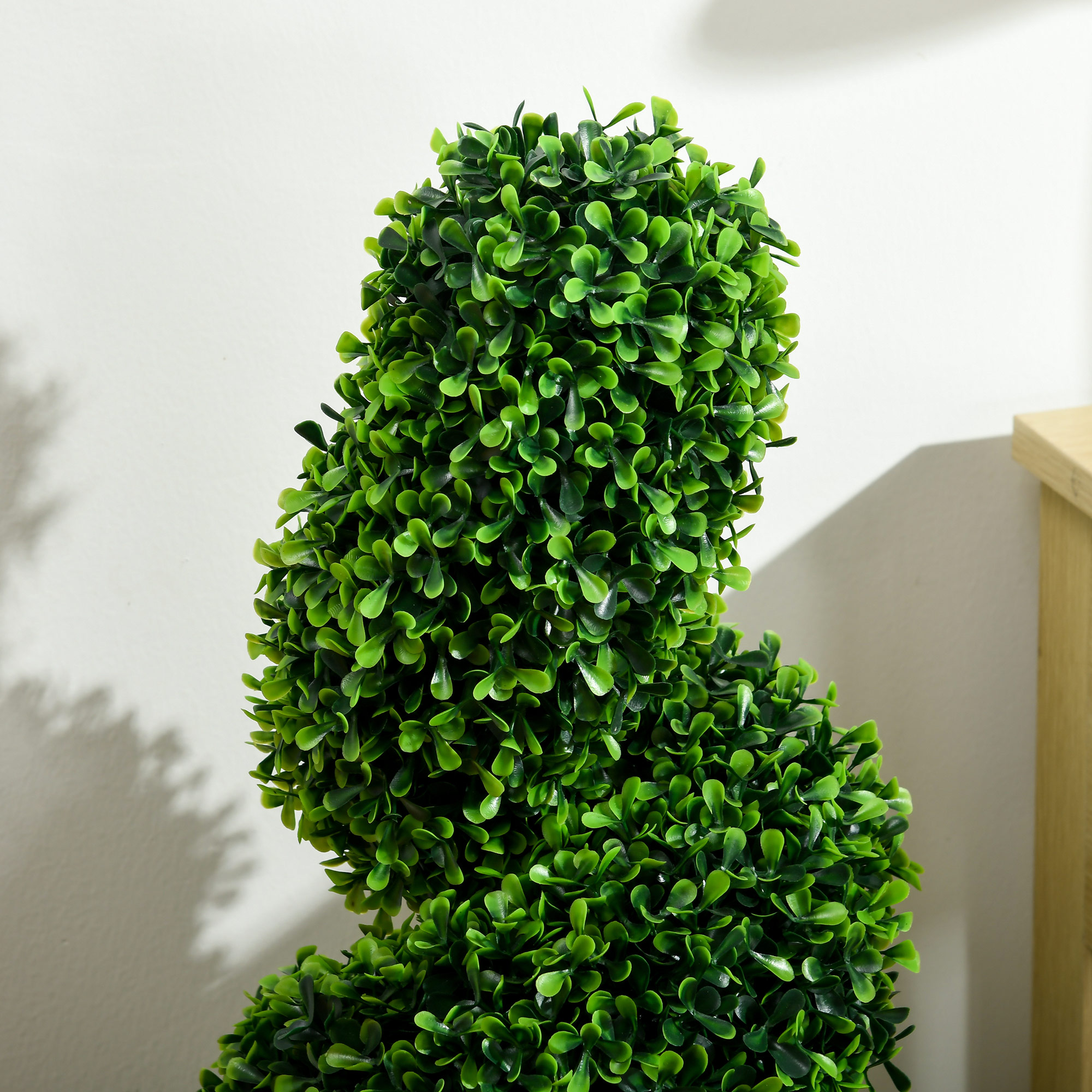 Set Of 2 Artificial Plants,Topiary Spiral Boxwood Trees With Pot,for Home — image 5