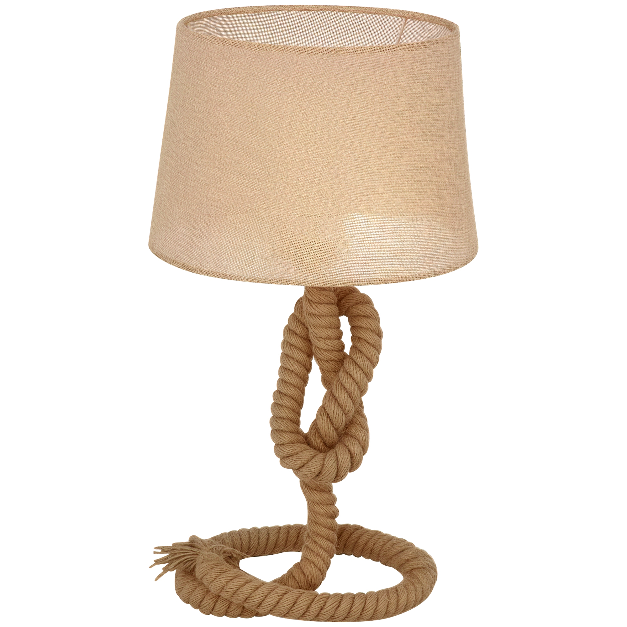 Nautical Style Table Lamp With Fabric Lampshade Metal Frame Power Switch,48cm