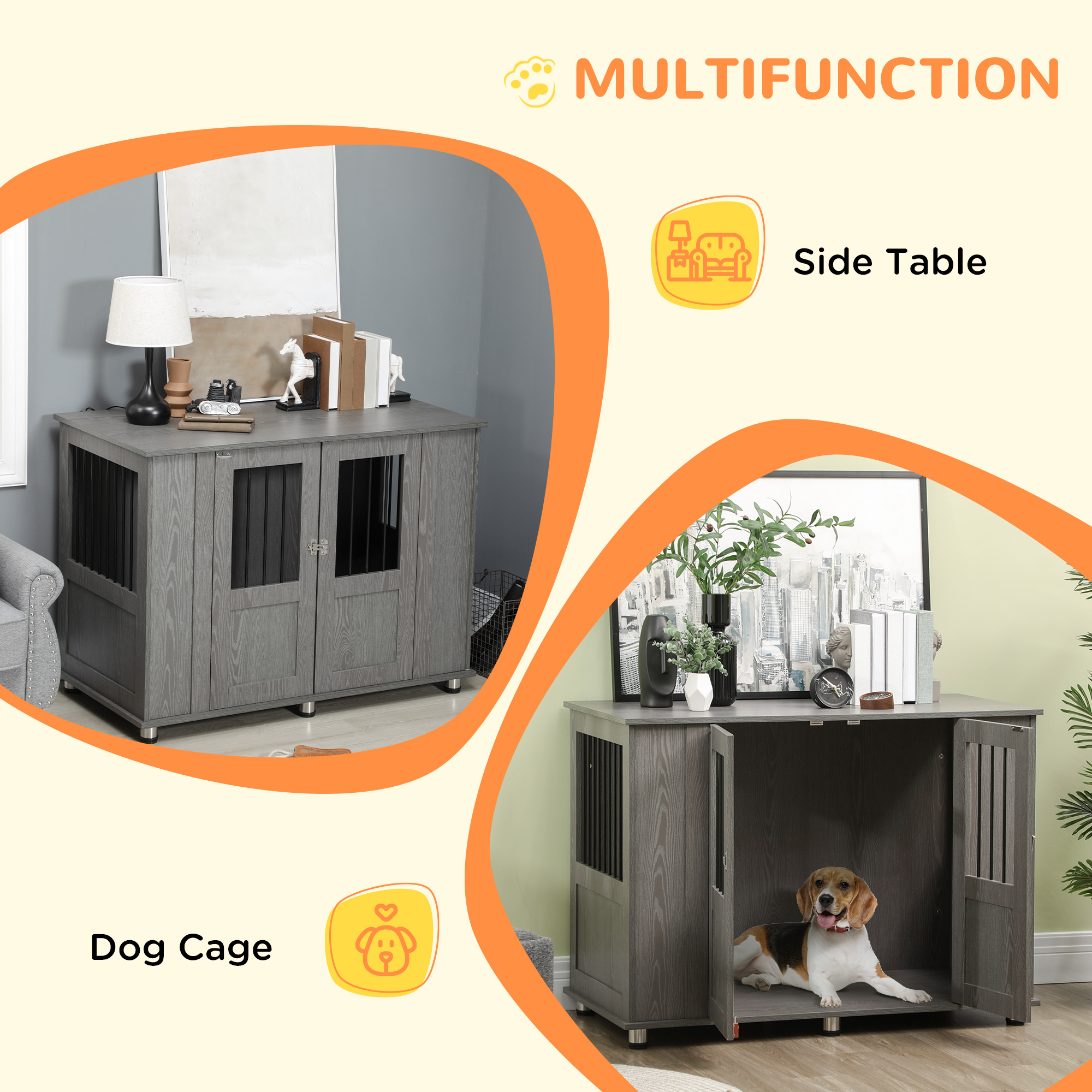 Dog Crate Table For Medium And Large Dogs With Magnetic Door Indoor Use,114 X — image 5