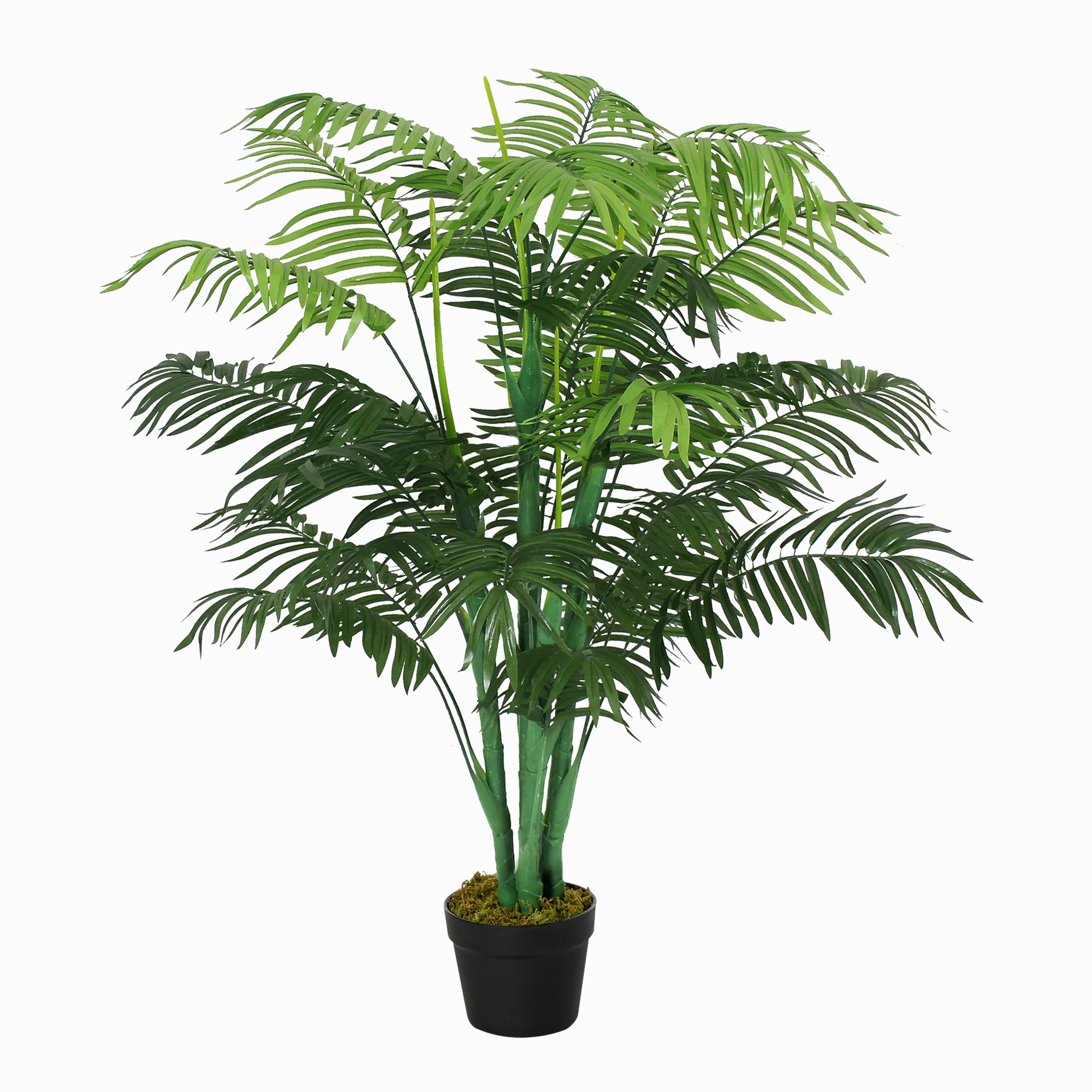 125cm/4FT Artificial Palm Plant Decorative Tree With Nursery Pot,Fake Plastic — image 3