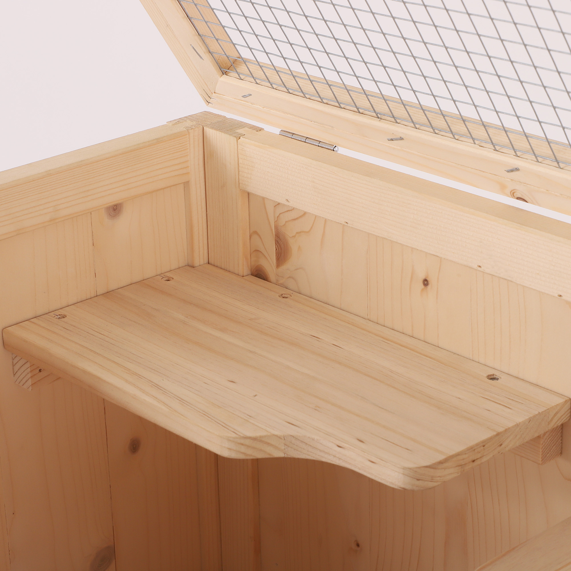 Wooden Large Hamster Cage,Gerbil Cage 4 Layers With Tall Bottom & Storage Shelf