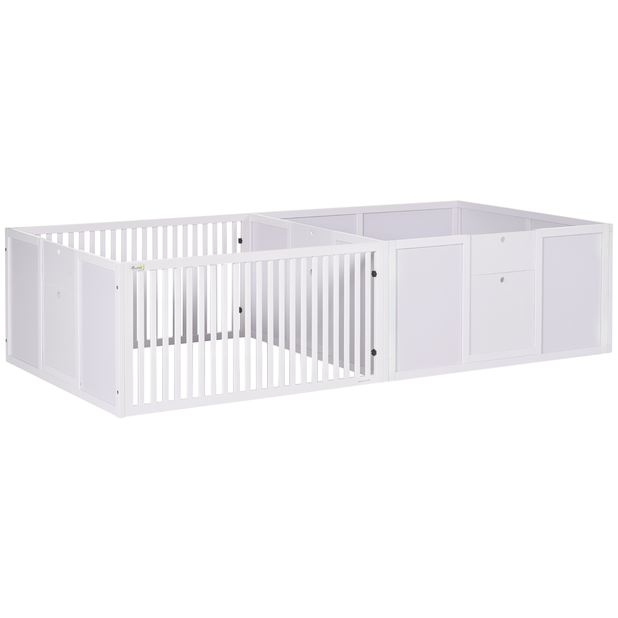 7 Panels Playpen With 3 Doors For Baby Dogs,Two-Room Design Puppy Whelping — image 6