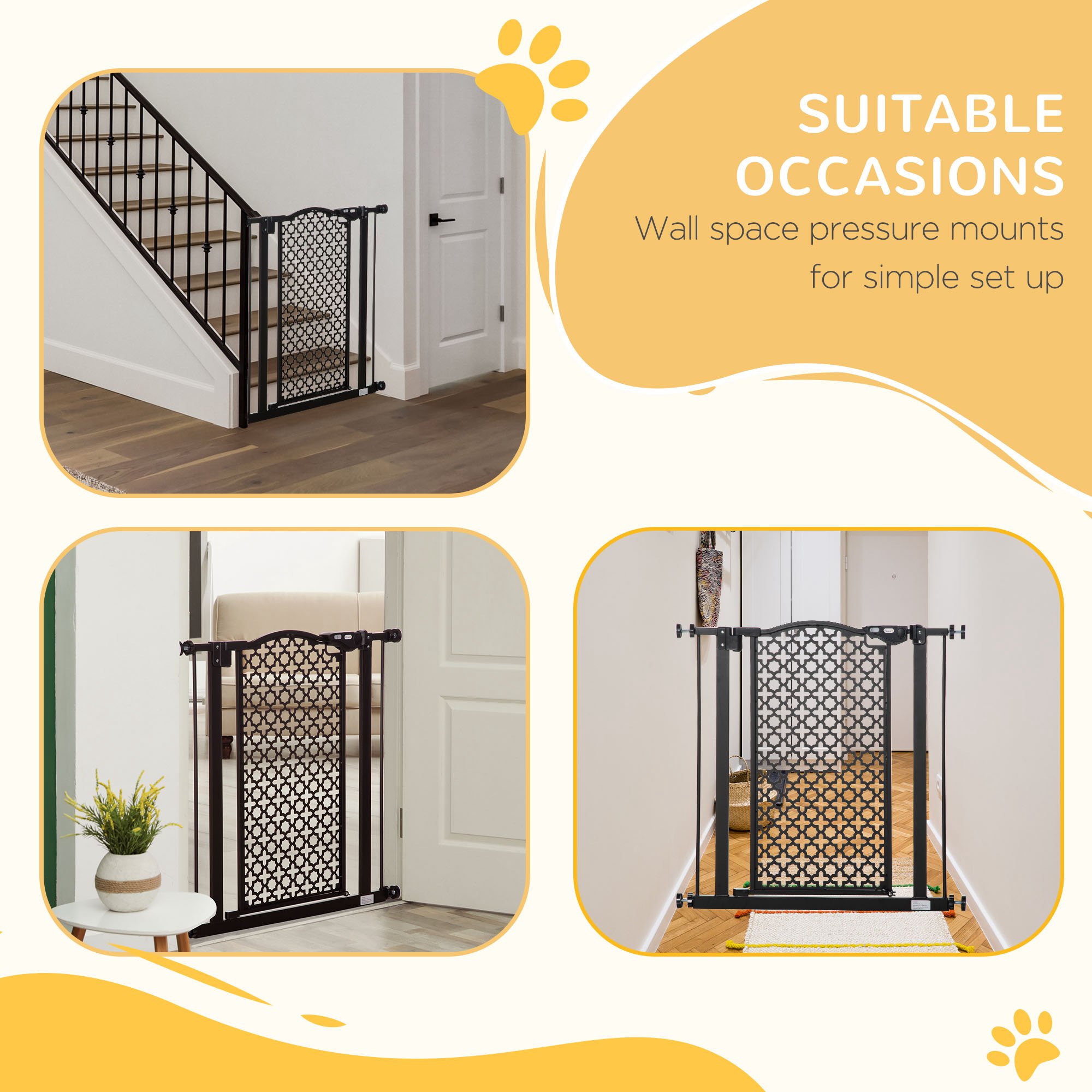 74-80 Cm Pressure Fit Safety Gate For Doorways And Staircases,Dog Gate,Pet — image 2